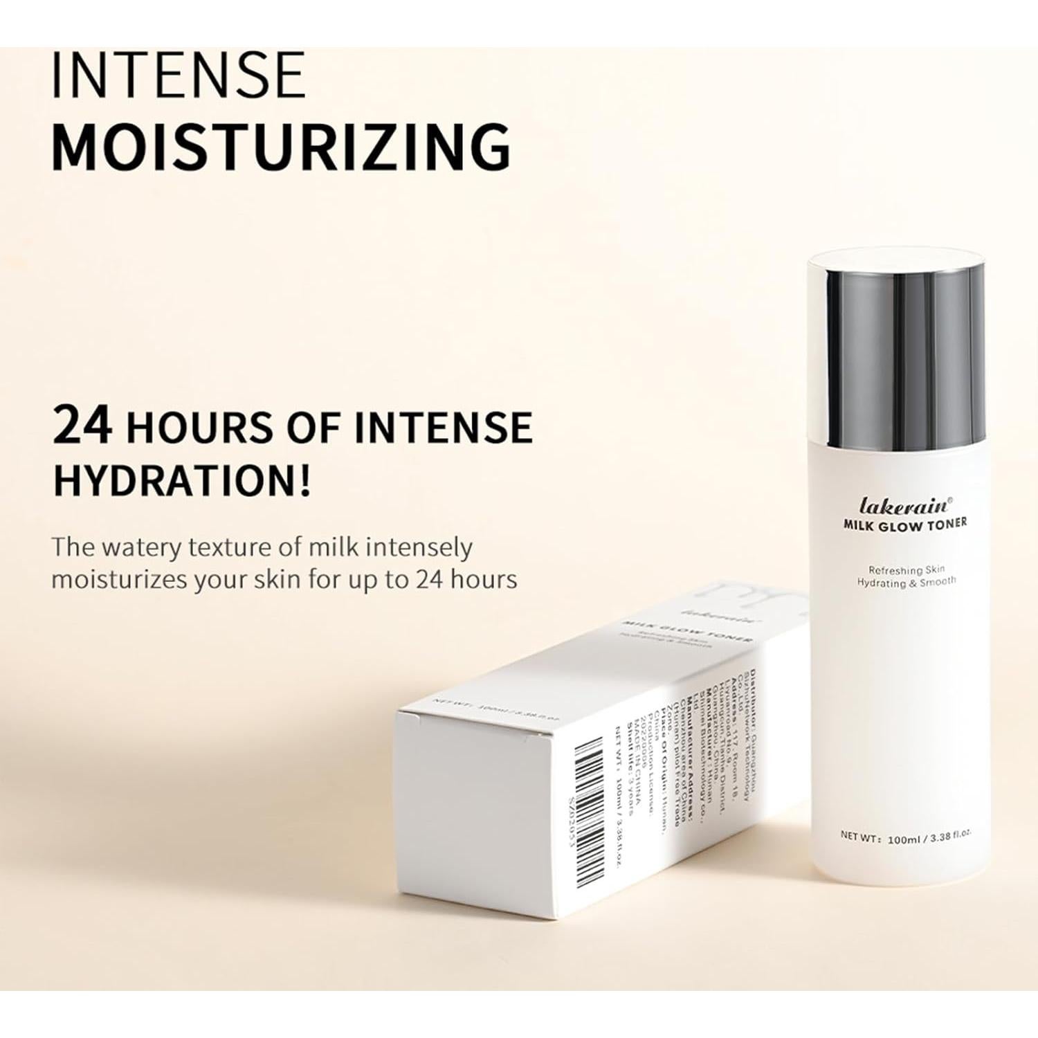 Tónico Facial Brillante de Leche Lakerain 100ml - Hidratante con Niacinamida