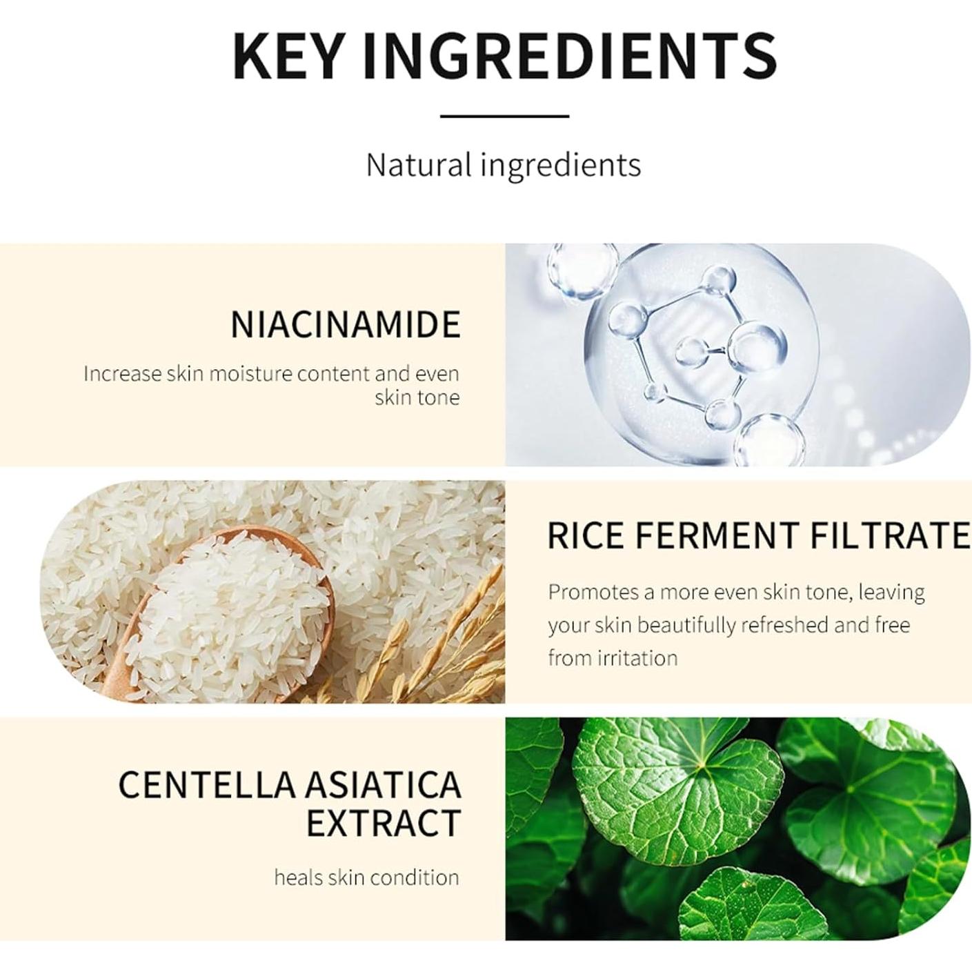 Tónico Facial Brillante de Leche Lakerain 100ml - Hidratante con Niacinamida