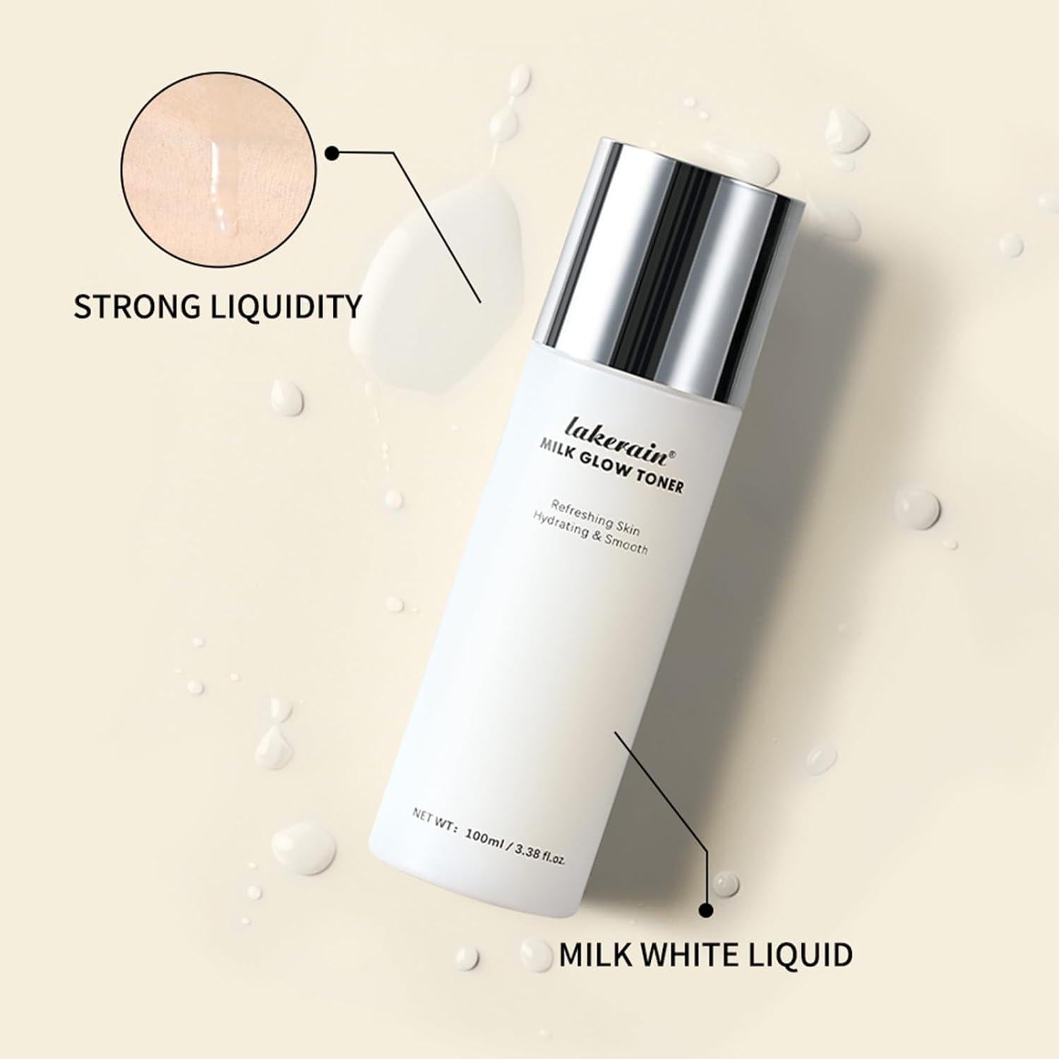 Tónico Facial Brillante de Leche Lakerain 100ml - Hidratante con Niacinamida