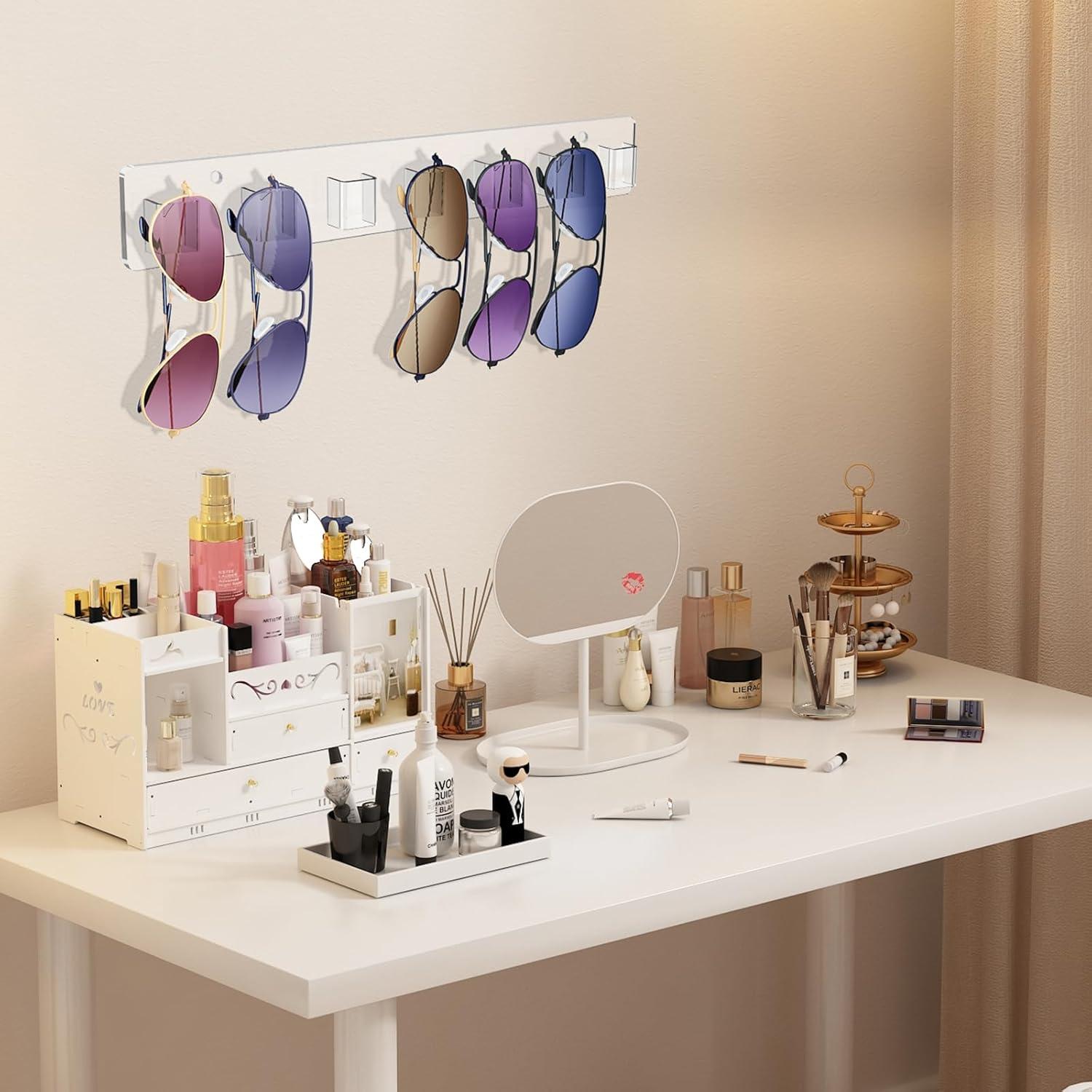 Organizador de Gafas de Pared Meaocer 2 Paquetes Acrílico