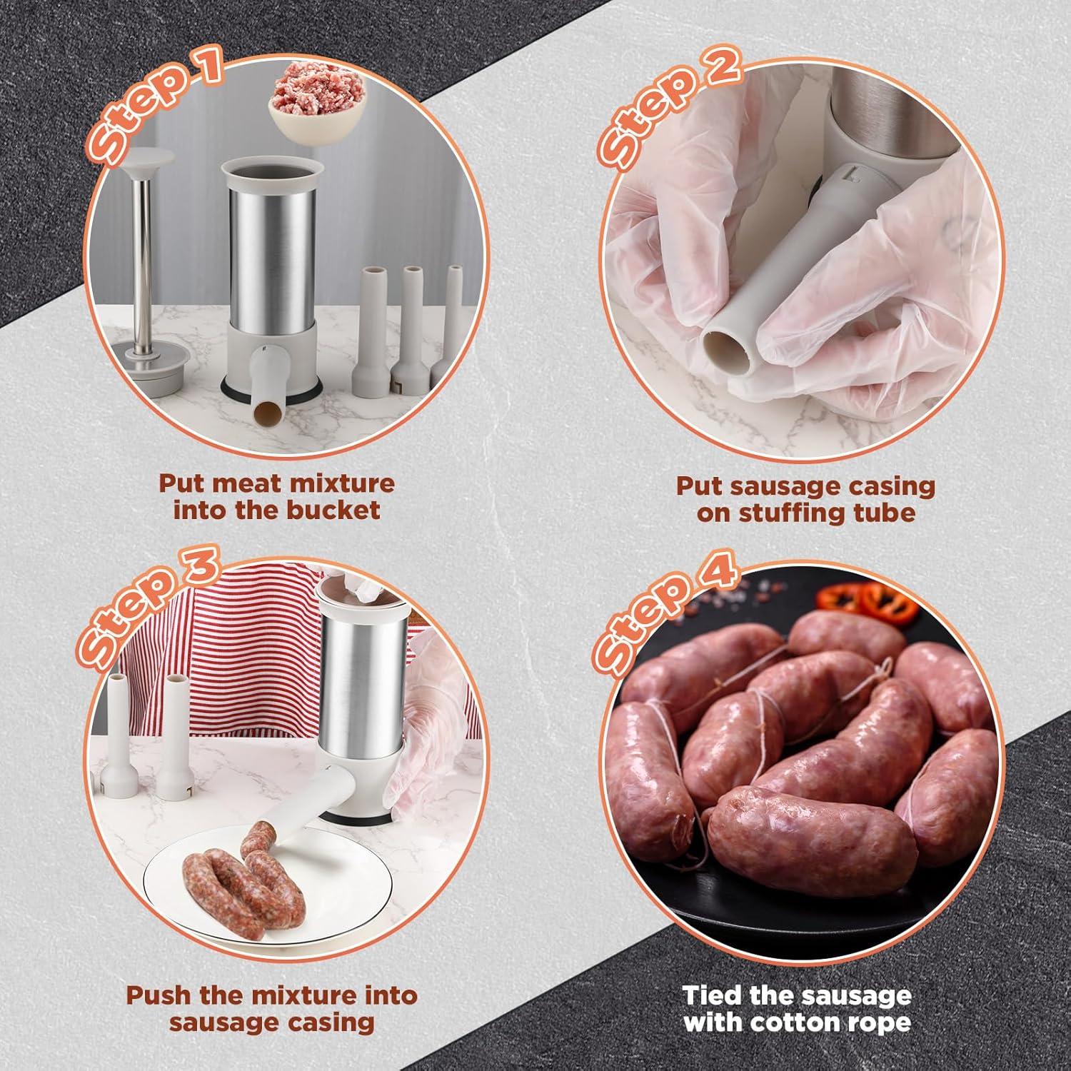 Máquina de embutir salchichas LOYIM 2.2 kg con accesorios