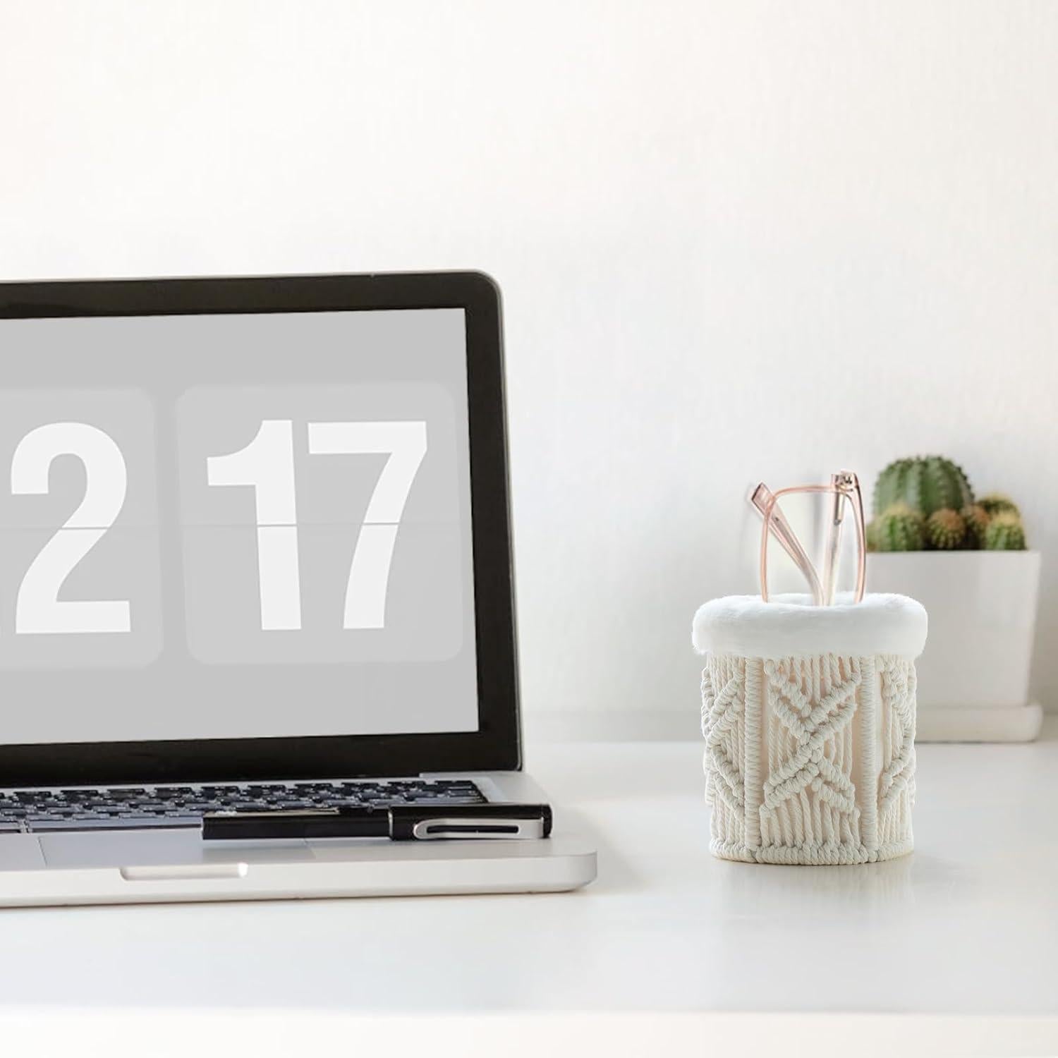 Soporte de Gafas Mkono con Forro de Felpa Decoración Boho