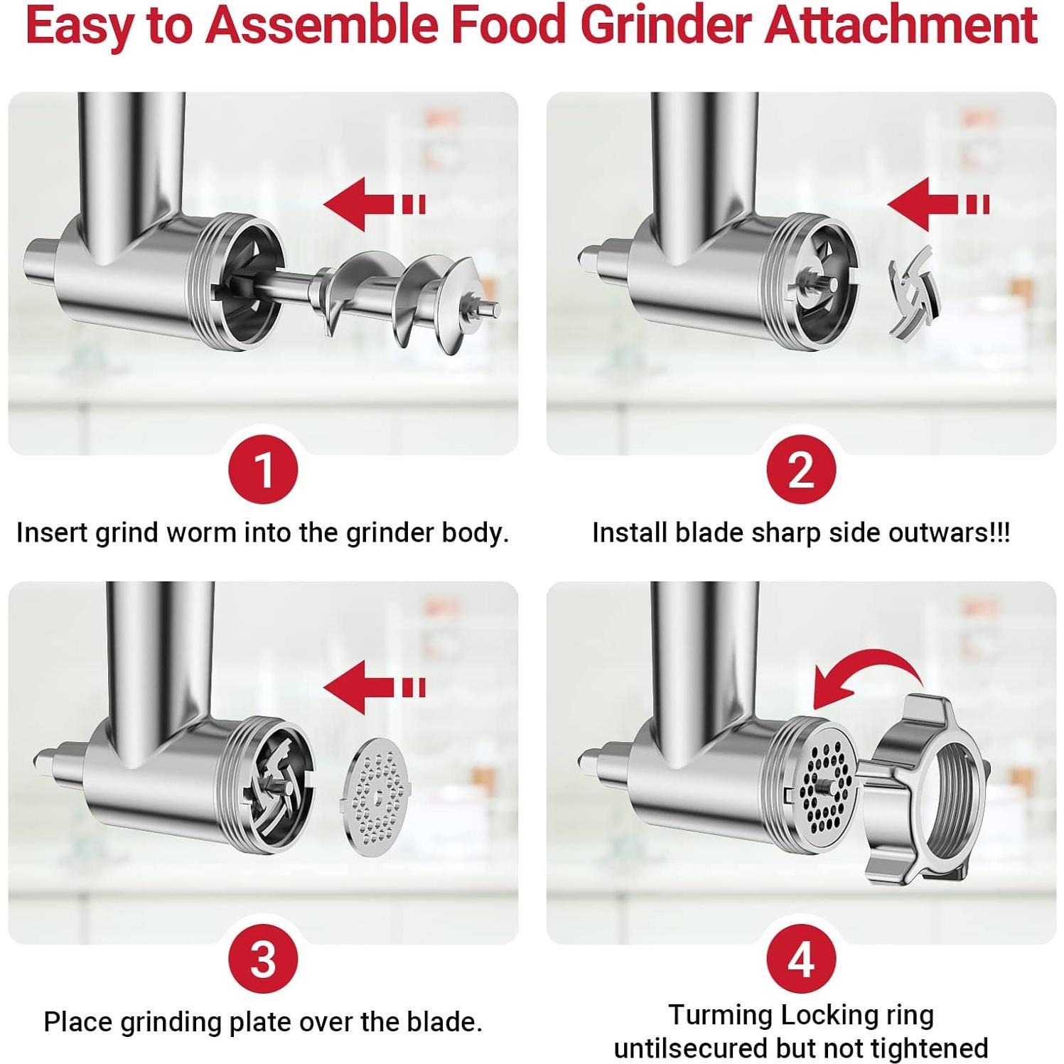 Picadora de Carne GVODE para KitchenAid con Accesorios Completo