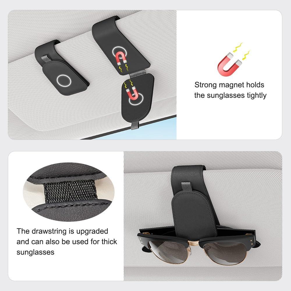 Soporte de Gafas Sotfamily para Coche, Organizador Magnético Negro