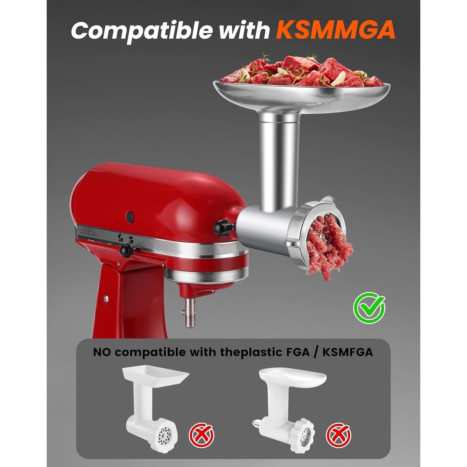 Kit embutidor de salchichas Kitchenaid RAFBAR 3 tubos acero