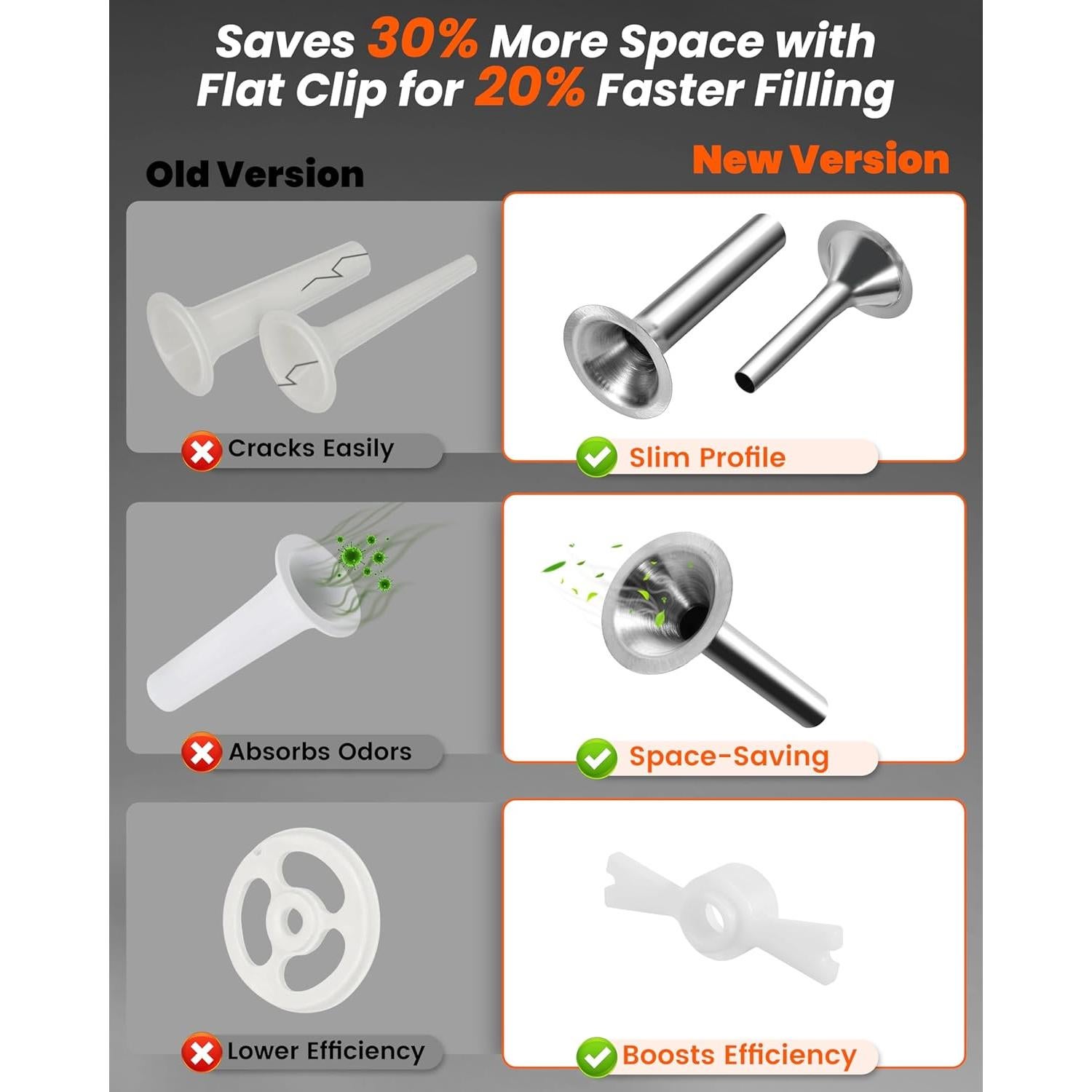 Kit embutidor de salchichas Kitchenaid RAFBAR 3 tubos acero