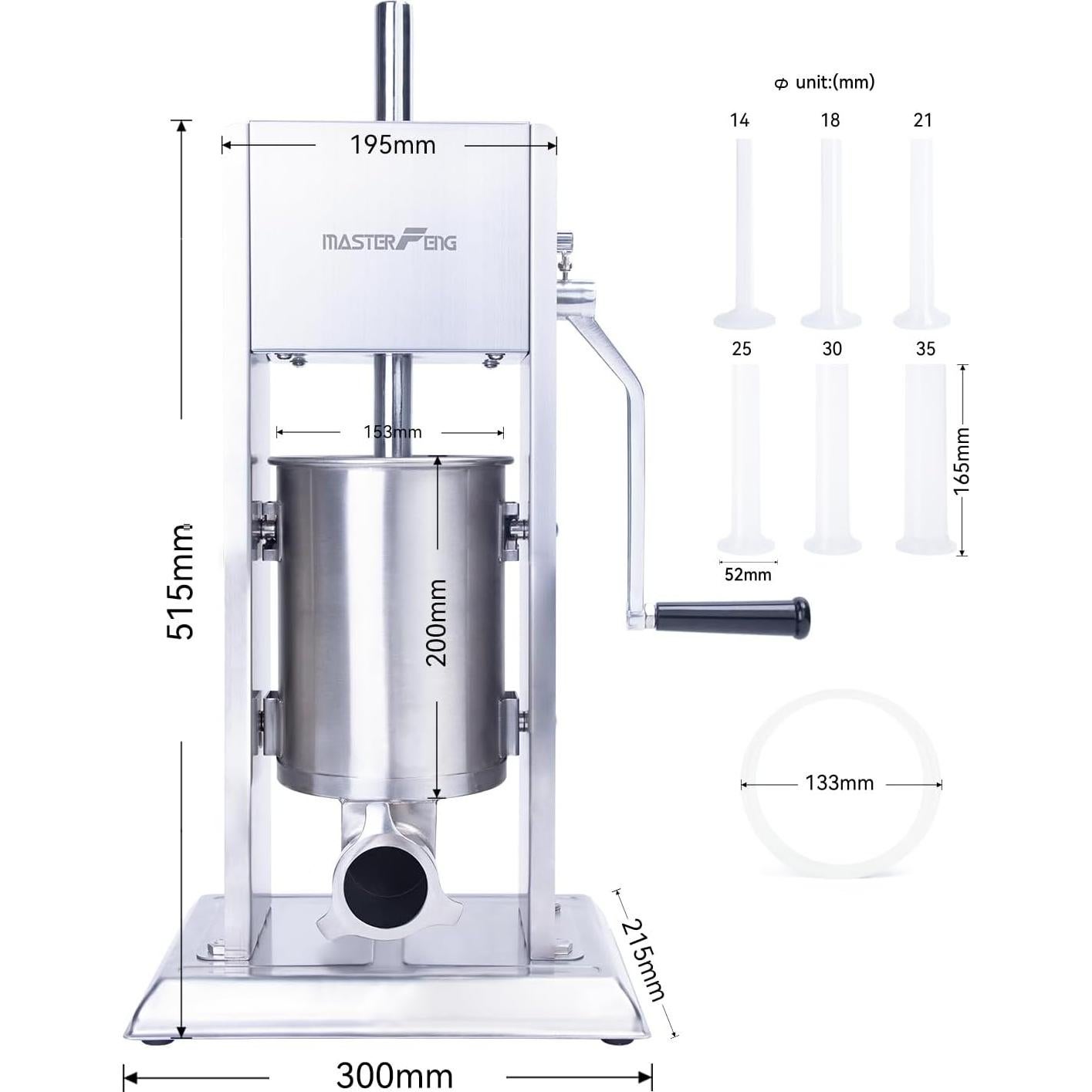 Embutidora de Salchichas Manual MASTER FENG 3L NL-V3L-6100