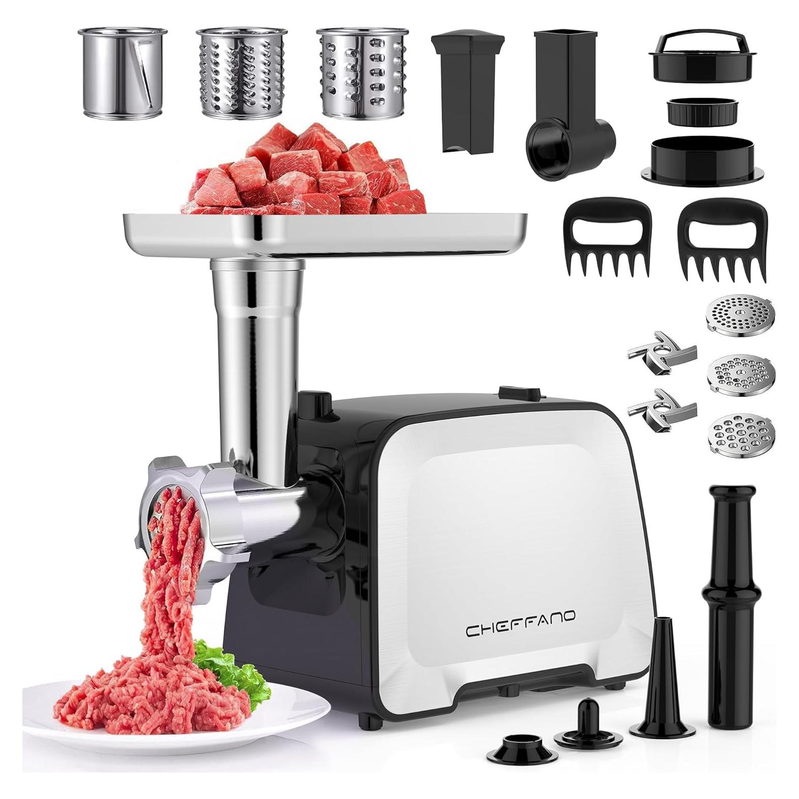Picadora de Carne Eléctrica CHEFFANO Life 2000W con Accesorios