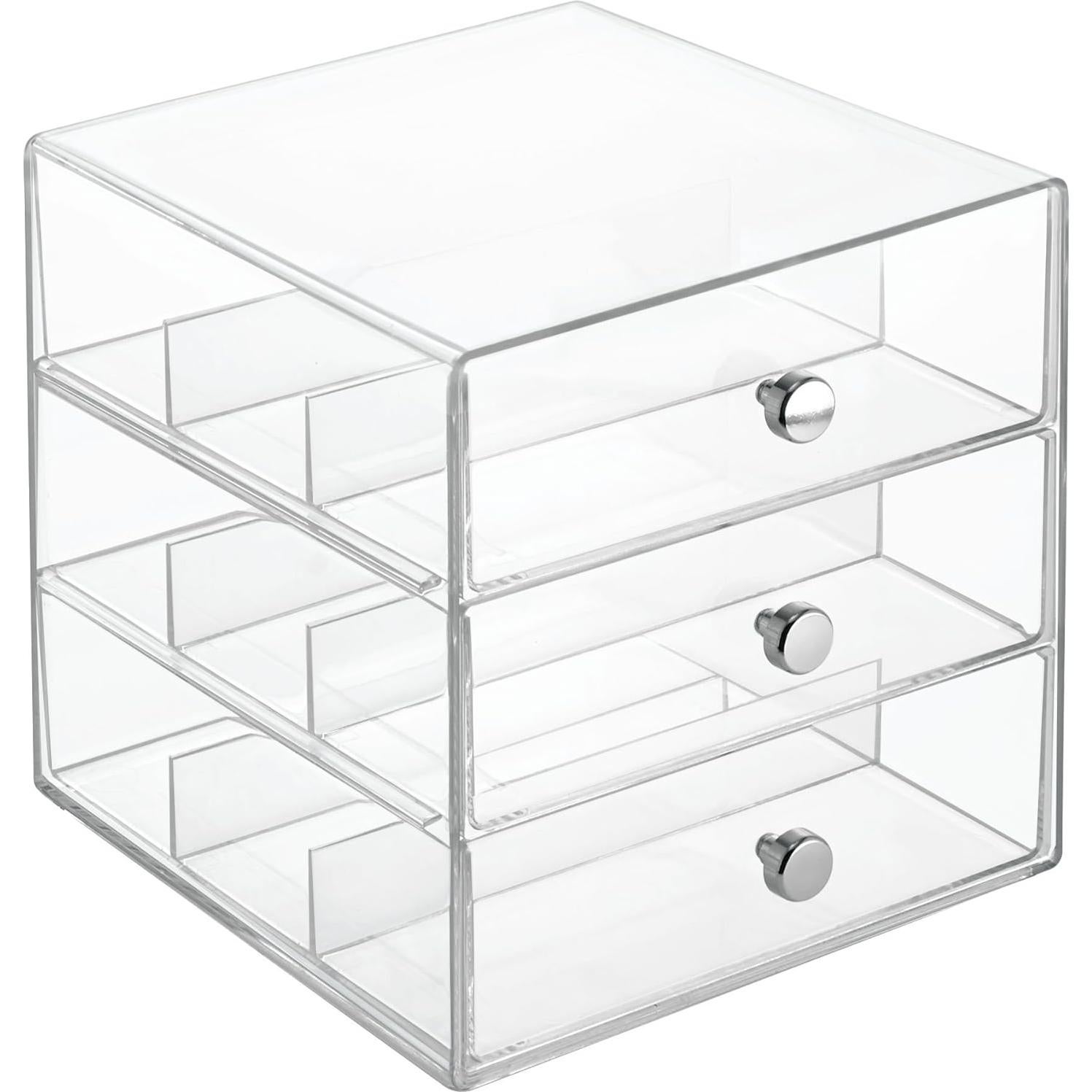 Organizador de Tocador iDesign 3 Cajones Transparente 17,78 cm
