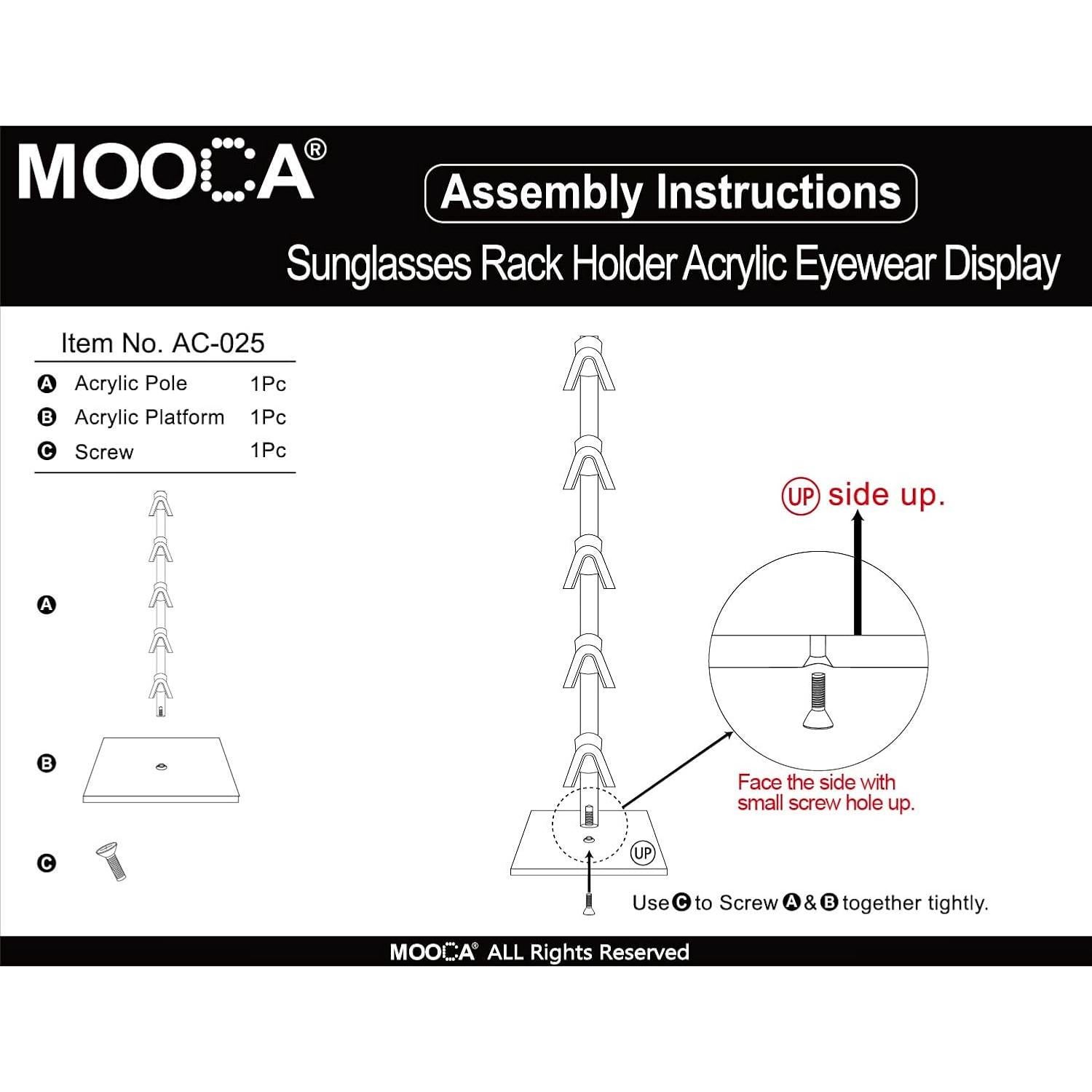 Organizador de Gafas Acrílico MOOCA 2 Pcs 10 Marcos