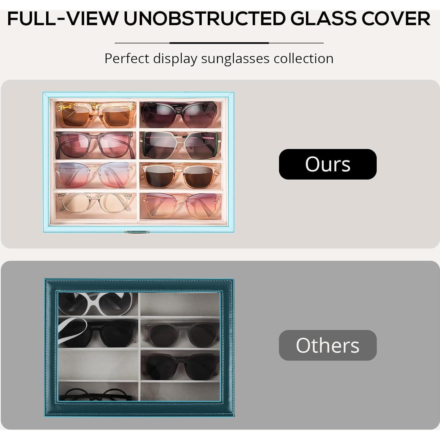 Organizador de Gafas de Sol ProCase Madera 8 Compartimentos