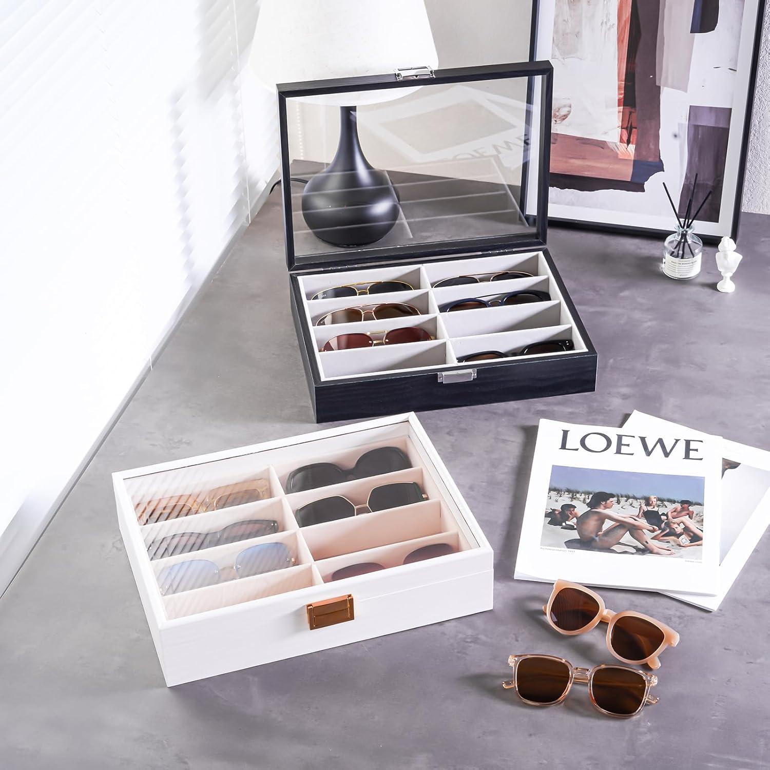 Organizador de Gafas de Sol ProCase Madera 8 Compartimentos