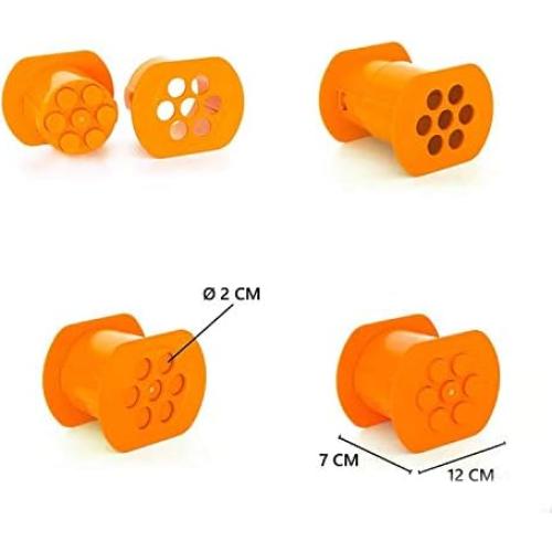 Guppy One Press Cevapcici Sausage Maker Stuffer, 7 Sausages at Once Press Handmade Hot Dog Meat Strip Machine Molds Non Stick Kitchen Meatball Maker Barbecue Grilling Tools BBQ Accessories