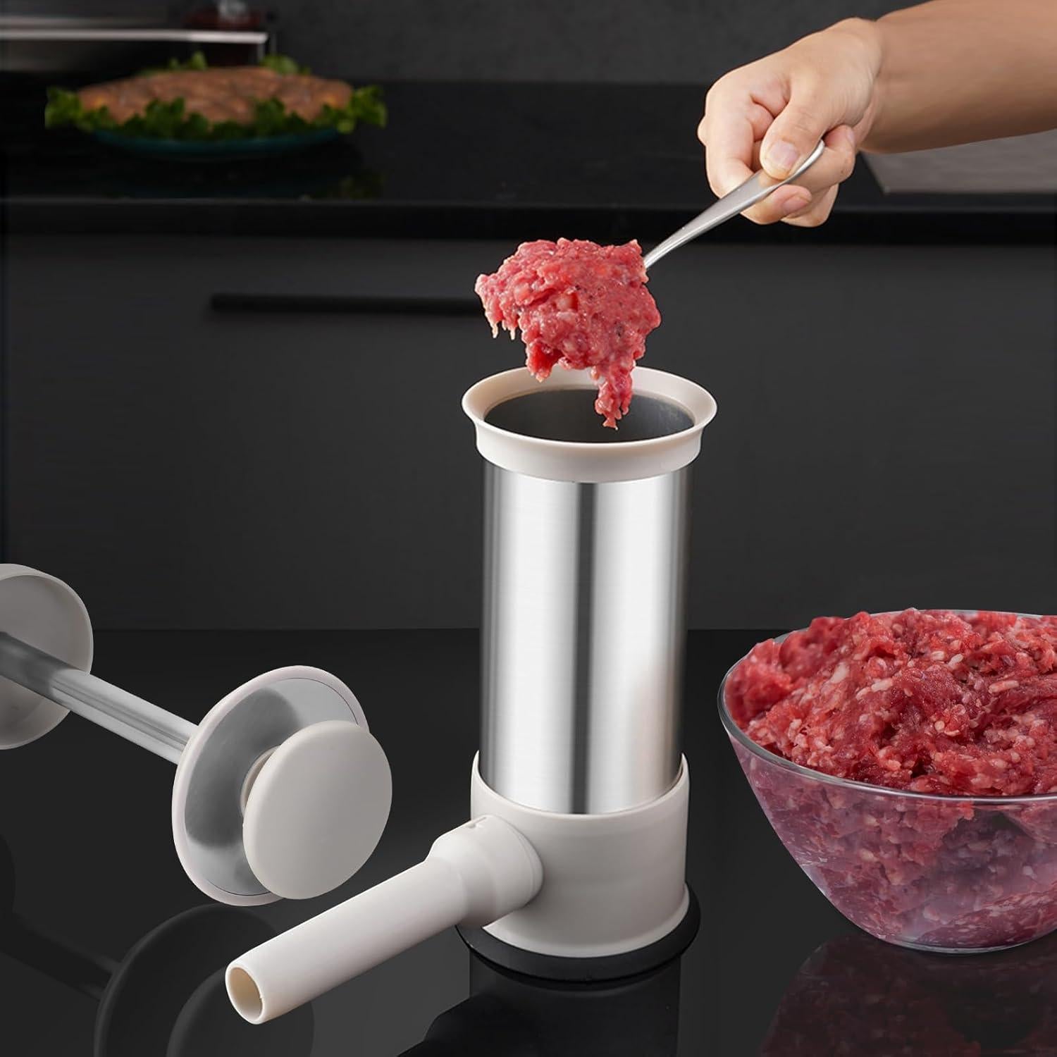 Rellenador de Salchichas Manual Yangjiang 2.2 kg con 4 Boquillas