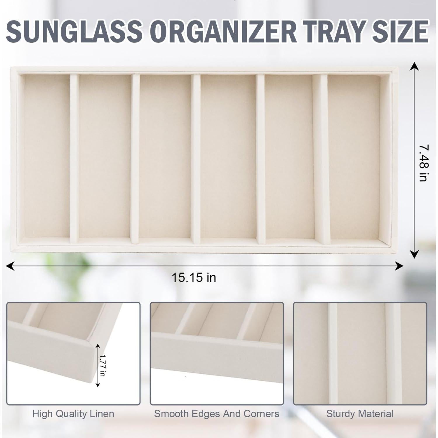 Organizador de Gafas JETEHO Terciopelo 6 Compartimentos