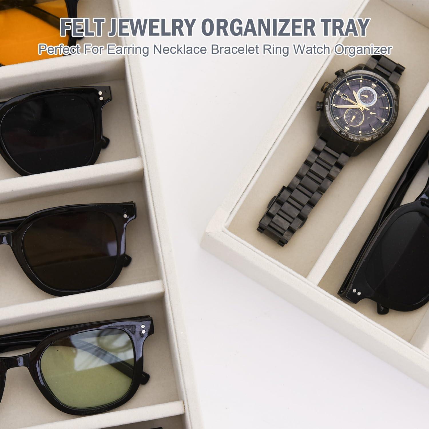 Organizador de Gafas JETEHO Terciopelo 6 Compartimentos