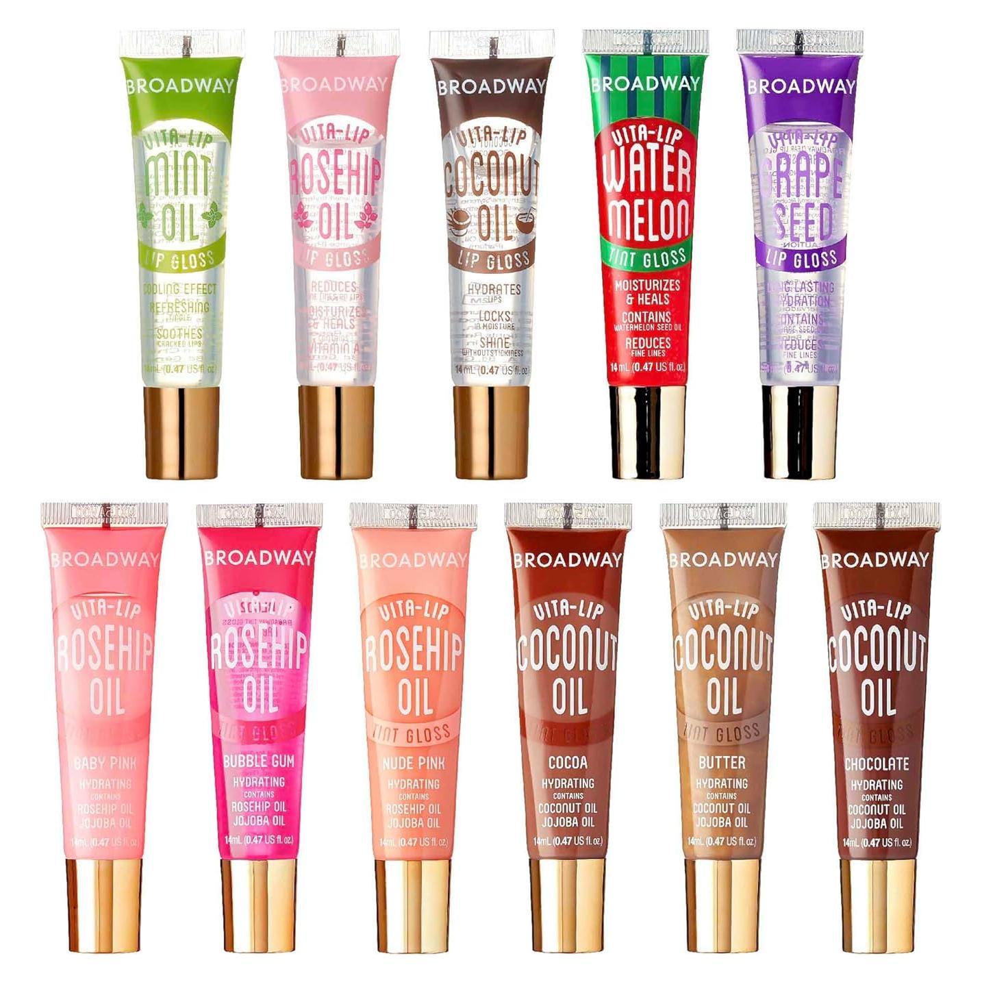 Conjunto de Brillo Labial Tinte Ruby Kisses 11 Piezas