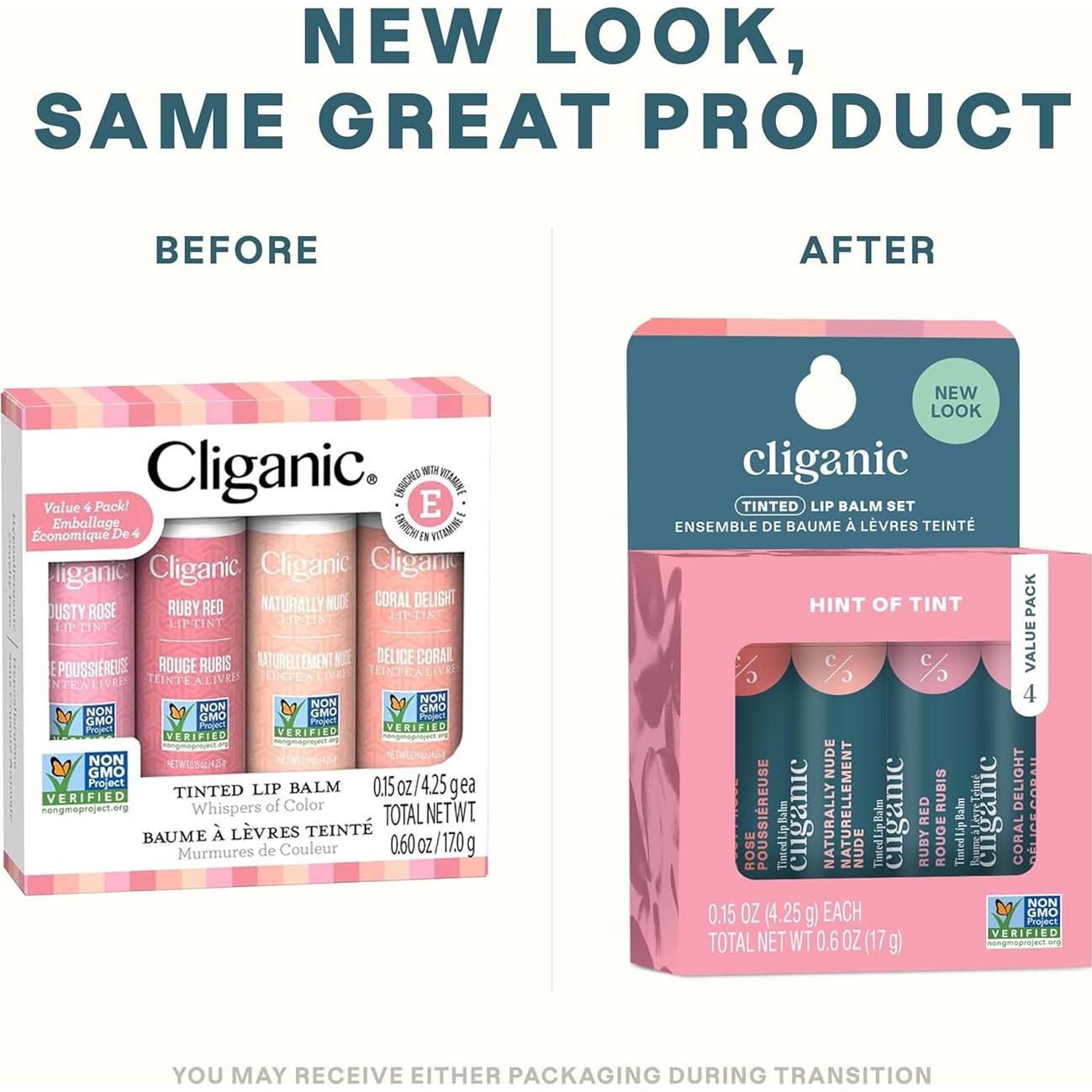 Bálsamo Labial Tinte Cliganic - 4 Colores - Vitamina E