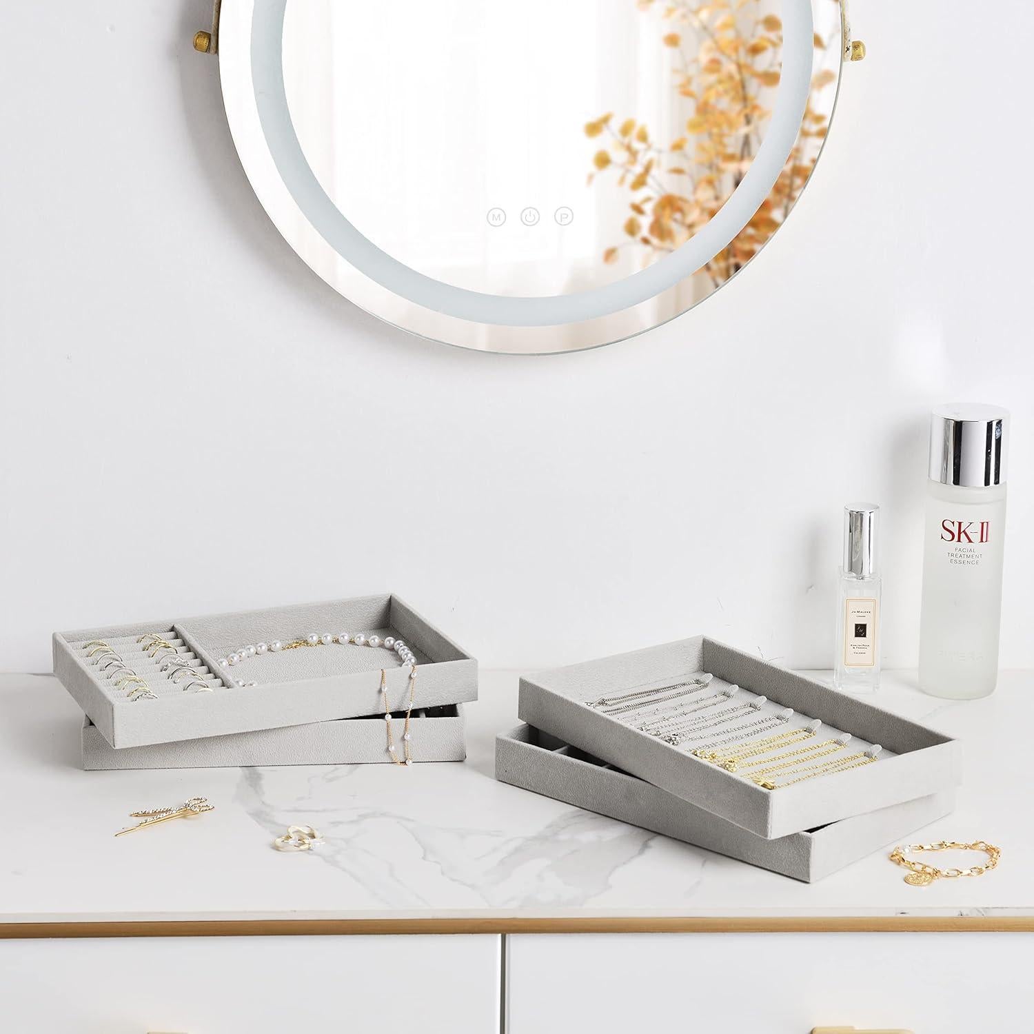 ProCase Organizador de Joyería Apilable 4 Capas Gris