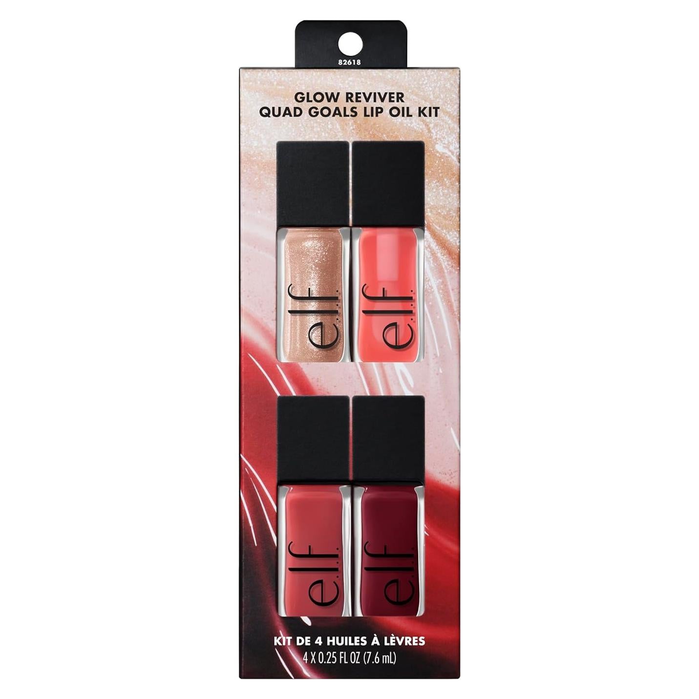 Kit de Aceite Labial e.l.f. Glow Reviver 4 Piezas 7.39 ml