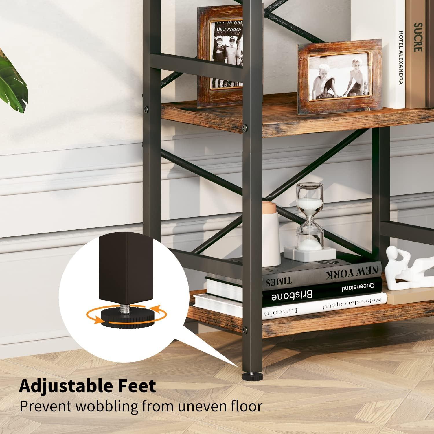 Estantería industrial Homeiju 3 niveles metal rústica 4,99 kg