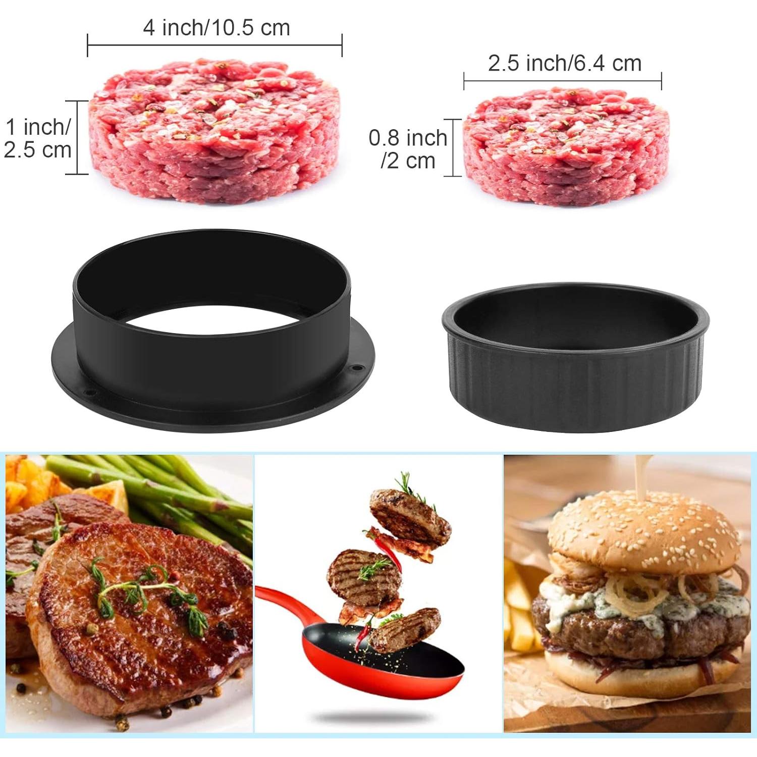 Kit de Moldes para Hamburguesas Rellenas HAHAYOO 3 en 1