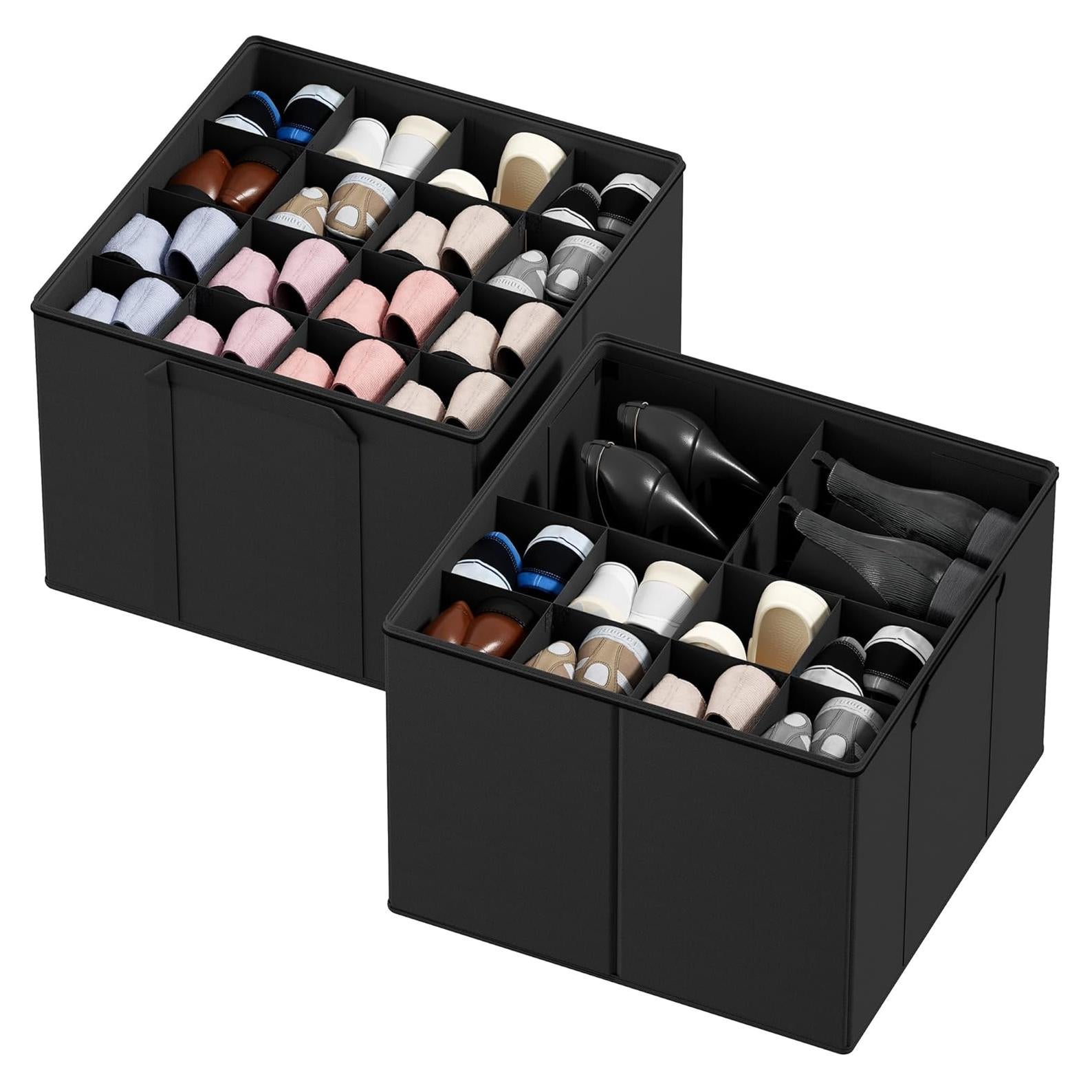 Organizador de Zapatos SpaceAid Plegable 32 Compartimentos Negro