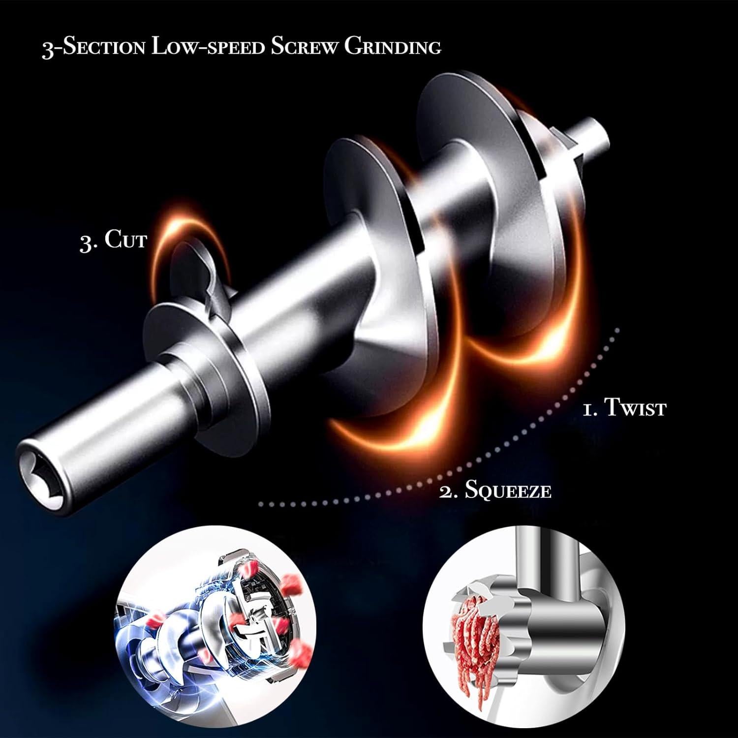 Picadora de Carne Eléctrica Sunmile SM-G33 - 800W Acero Inoxidable