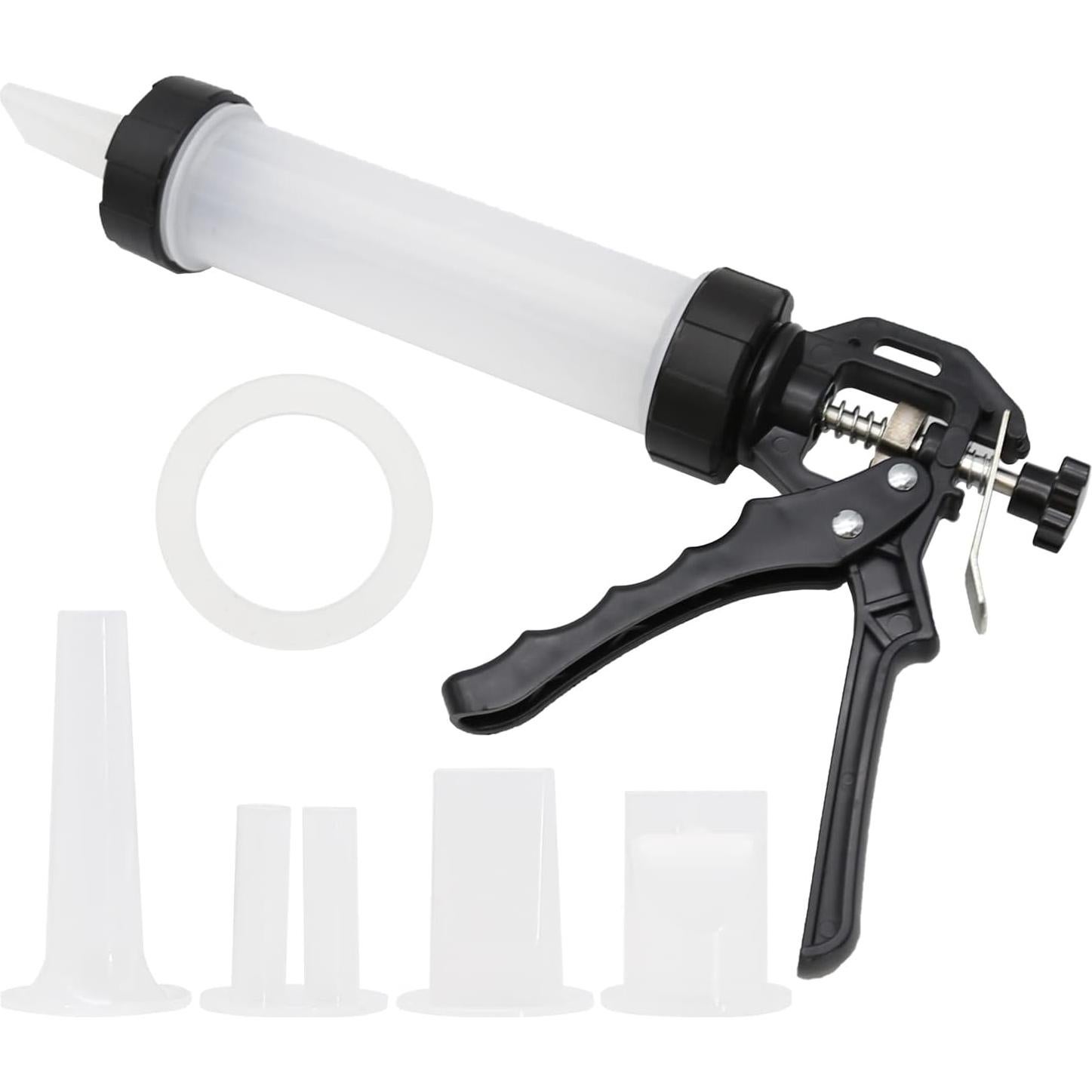 Sausage Stuffer Homemade Sausage Filling Tool Manual Meat Filling Machine Hand Salami Maker with Stuffing Tubes Filling Nozzles