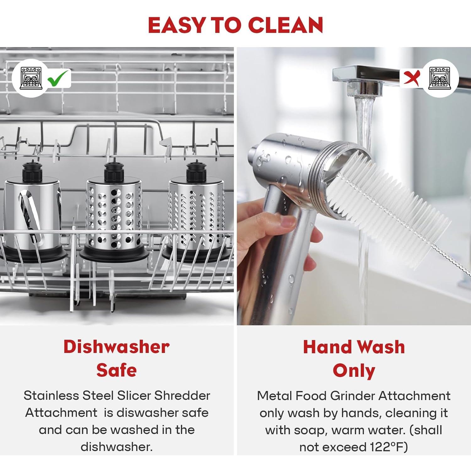 Picadora de Carne y Rallador de Queso Cofun para Batidora Kitchenaid