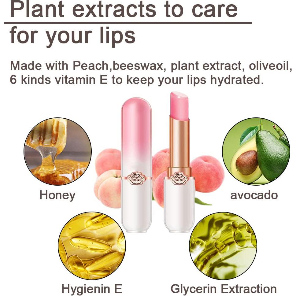 Labial Cambia Color BINGBRUSH 2 Pcs Melocotón Hidratante