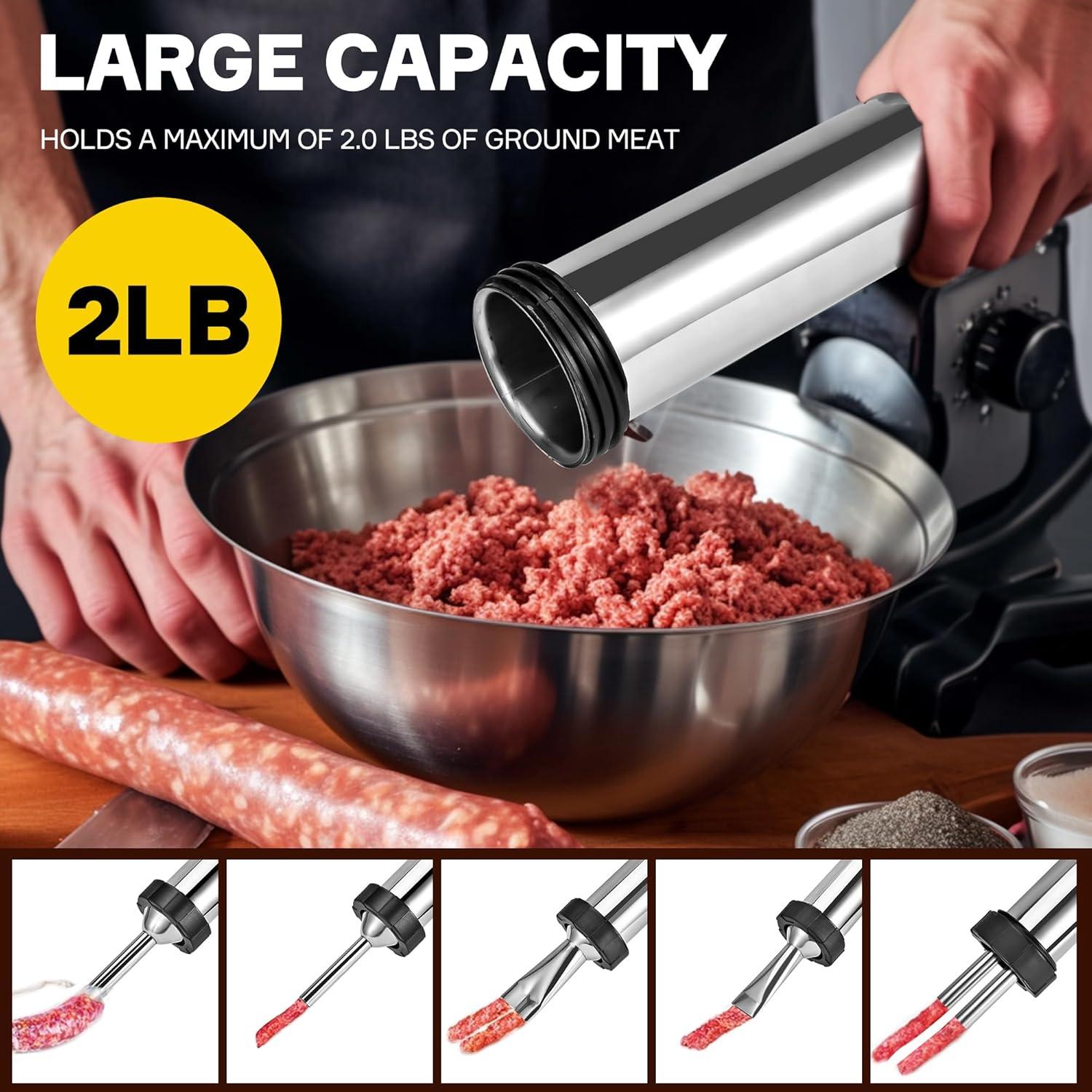 Pistola de Jerky Artcorner 2.0LB Acero Inoxidable Kit Completo