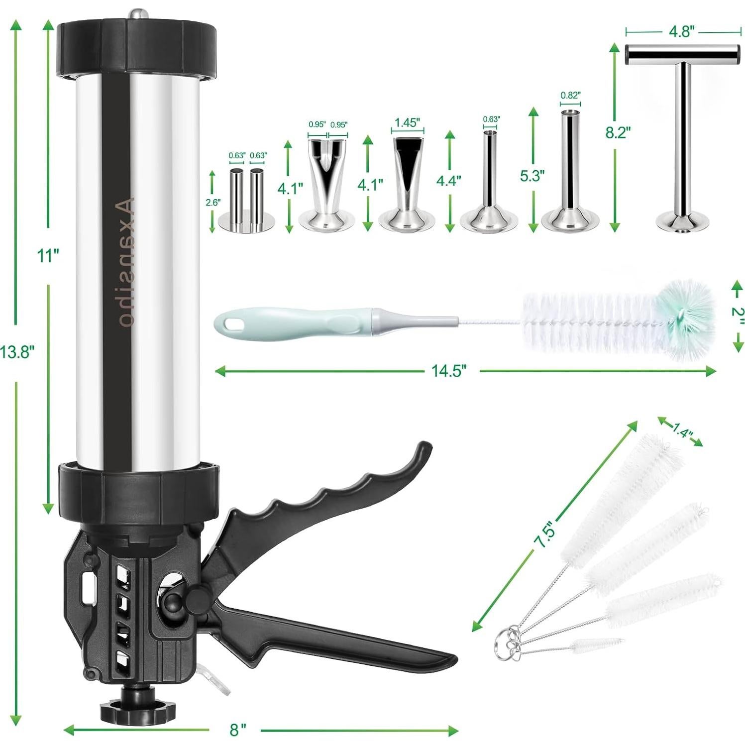 Kit de pistola de jerky Pousutong acero inoxidable 0.45 kg
