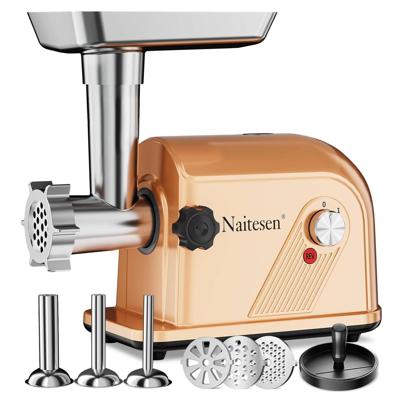 3000W Electric Meat Grinder Sausage Maker Machine Food Grinder with 3 Stainless Steel Sausage Stuffer Tube 3 Grinding Plates Hamburger Press Kubbe Kit for Home Kitchen