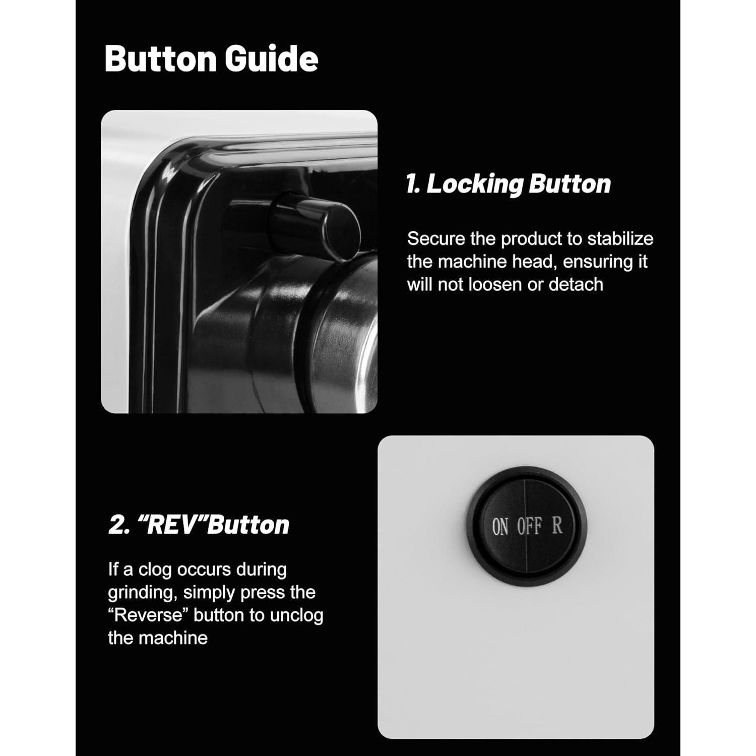 Electric Meat Grinder, 3000W Max Meat Grinders with Stainless Steel Cutting Blade, 3 Grinding Plates, 1 Sausage Maker & 1 Kubbe Kit for Home Kitchen Use, White