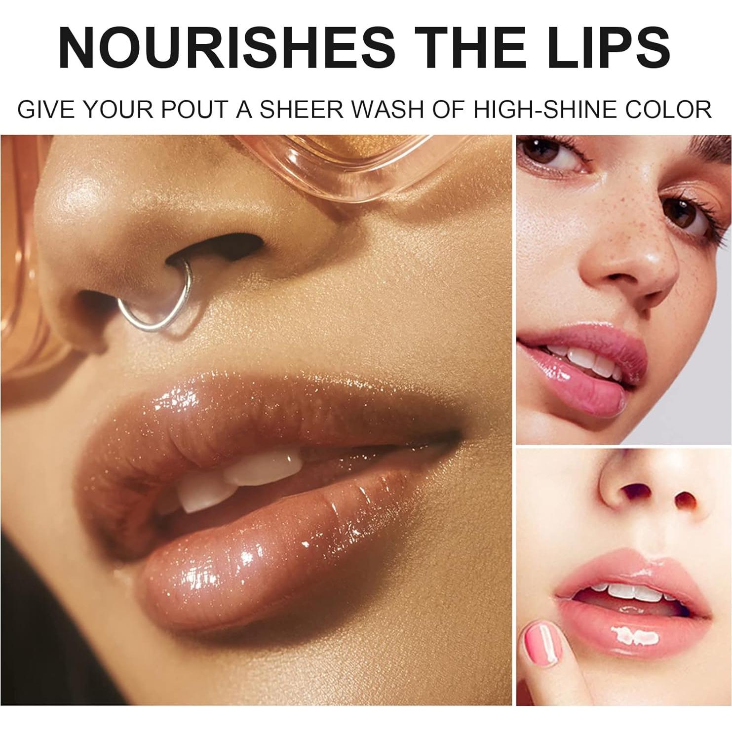 Juego de 6 Brillos Labiales Kimieye Hidratantes 10ml