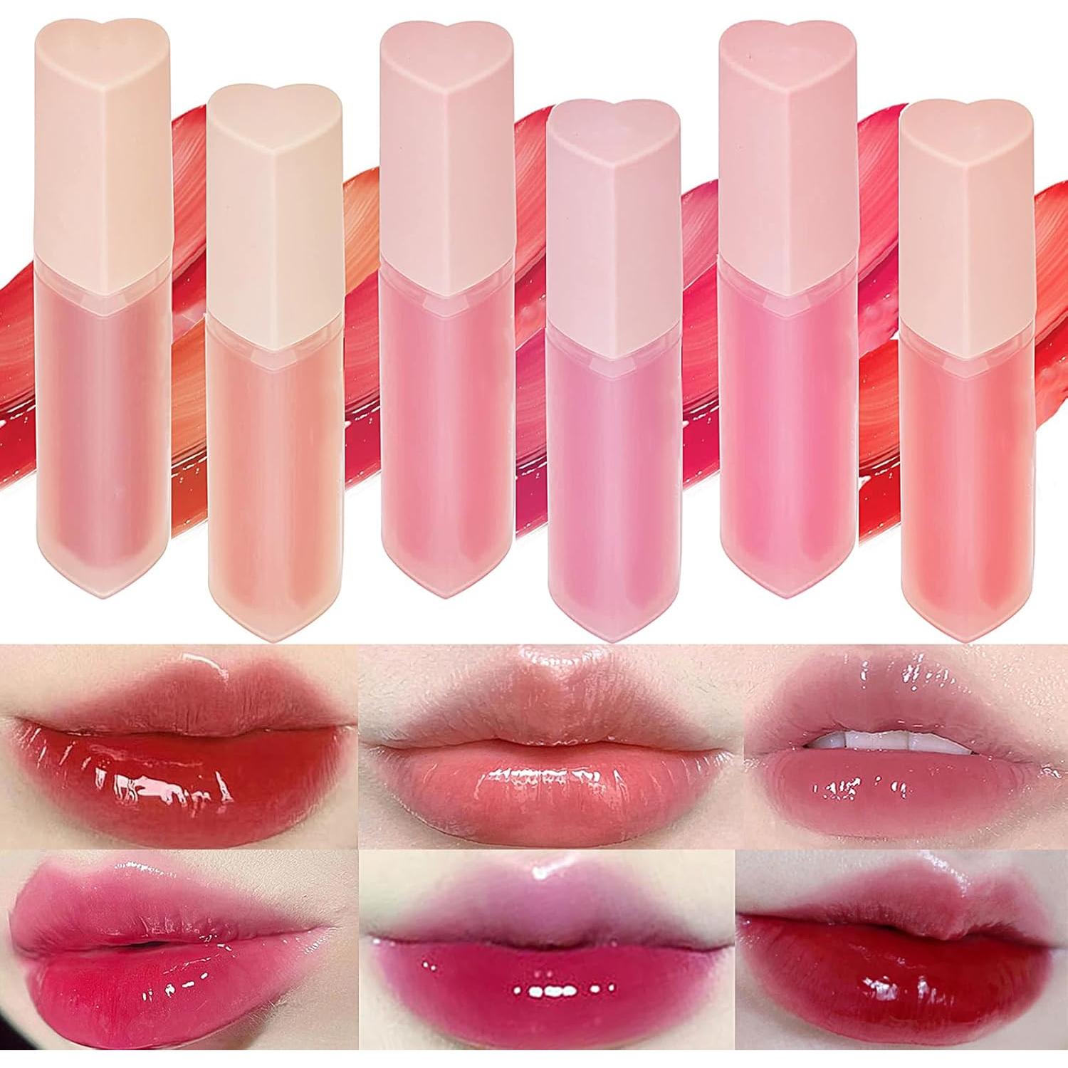 Juego de 6 Brillos Labiales Tintados LuckNest - Hidratación y Color
