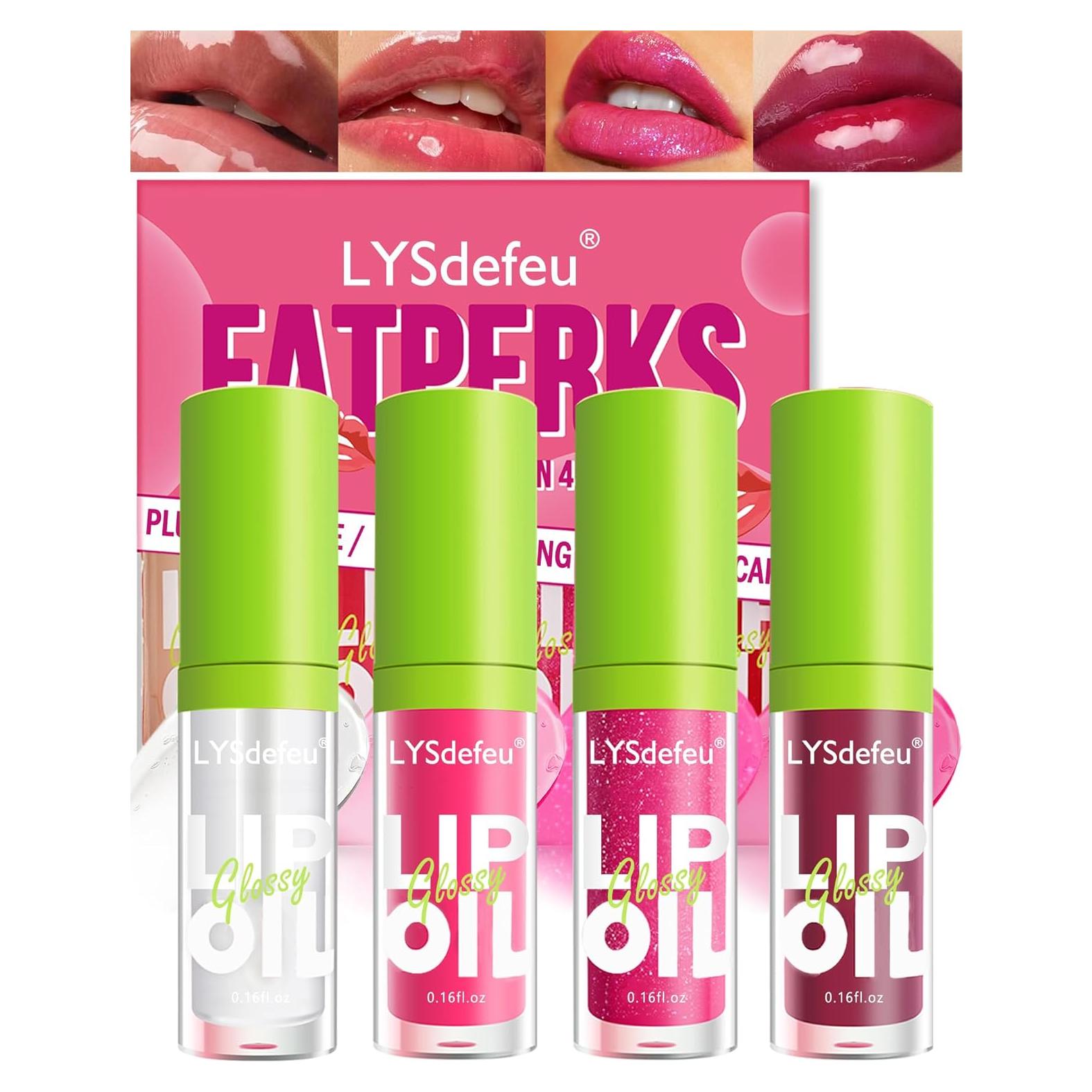 Aceite de Labios Hidratante LYSdefeu Set A 4 Colores