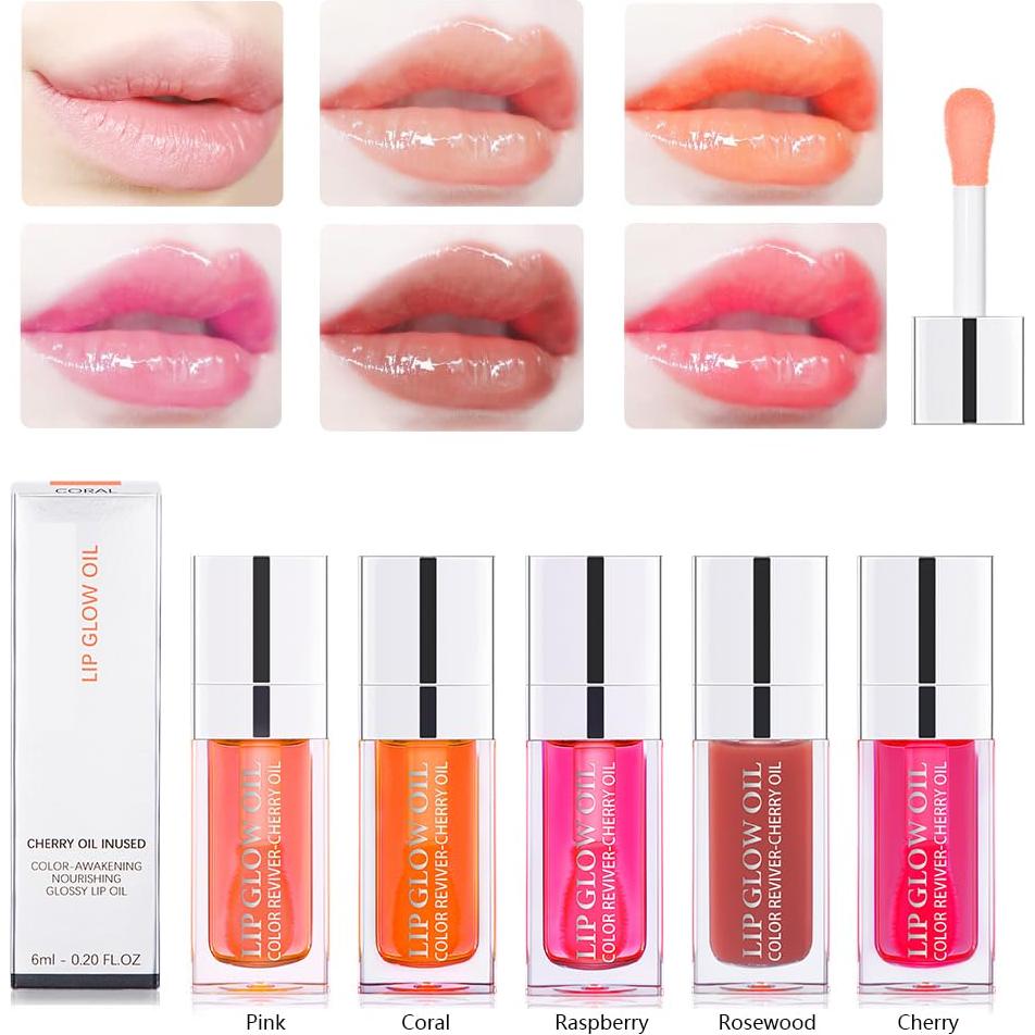 Aceite Labial Hidratante Fovcos Cereza 7,39x2,59x2,39cm