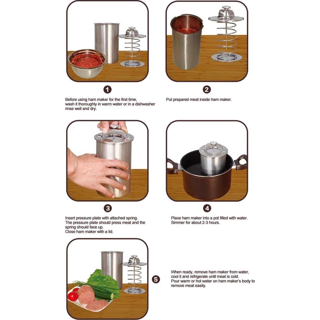 Hacedor de Jamón MASTER FENG con Termómetro y 20 Bolsas