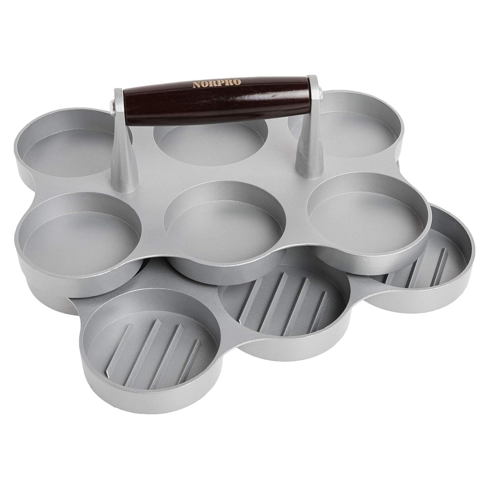 Prensa para Hamburguesas Mini Norpro 6 Piezas Aluminio