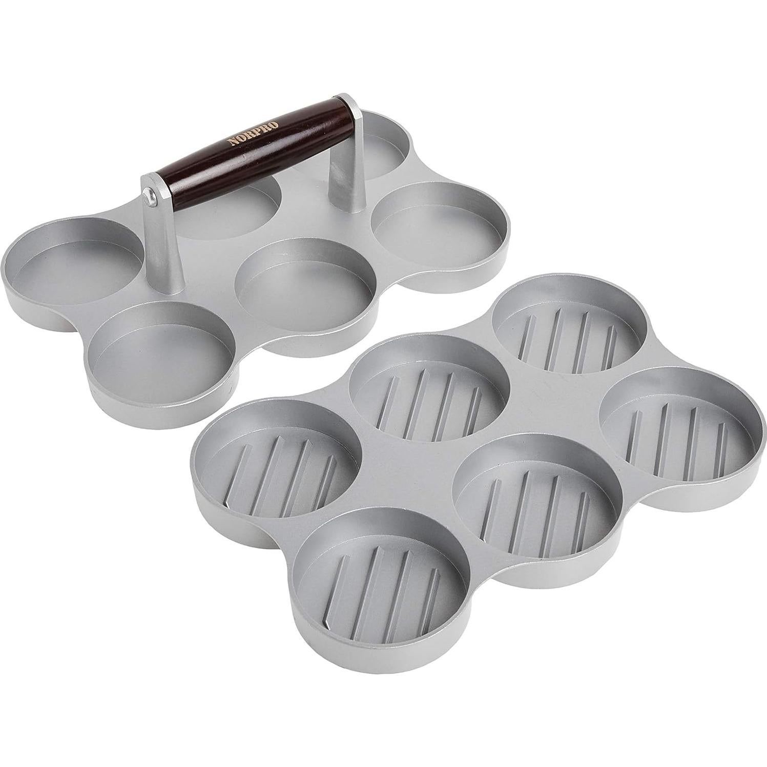 Prensa para Hamburguesas Mini Norpro 6 Piezas Aluminio