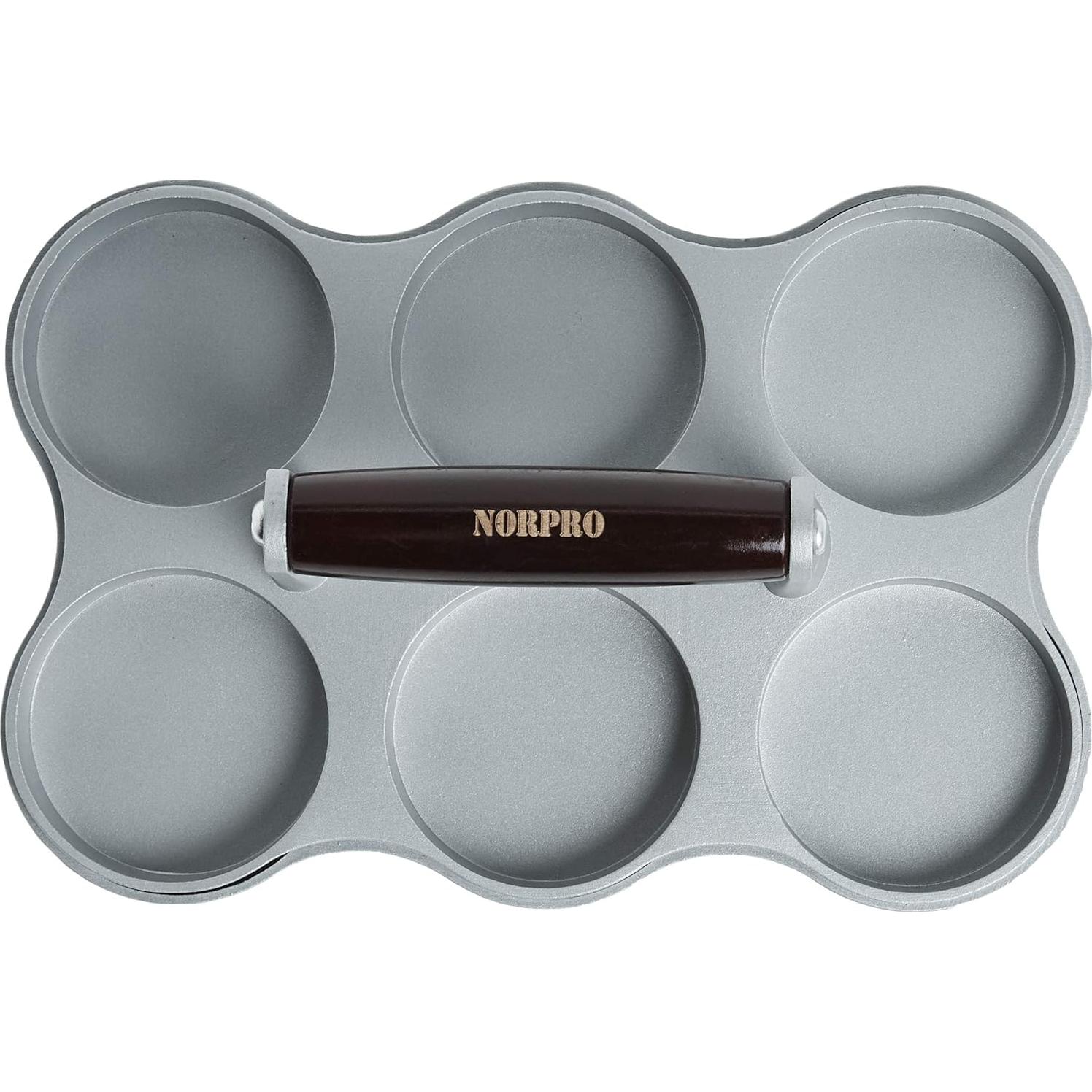 Prensa para Hamburguesas Mini Norpro 6 Piezas Aluminio