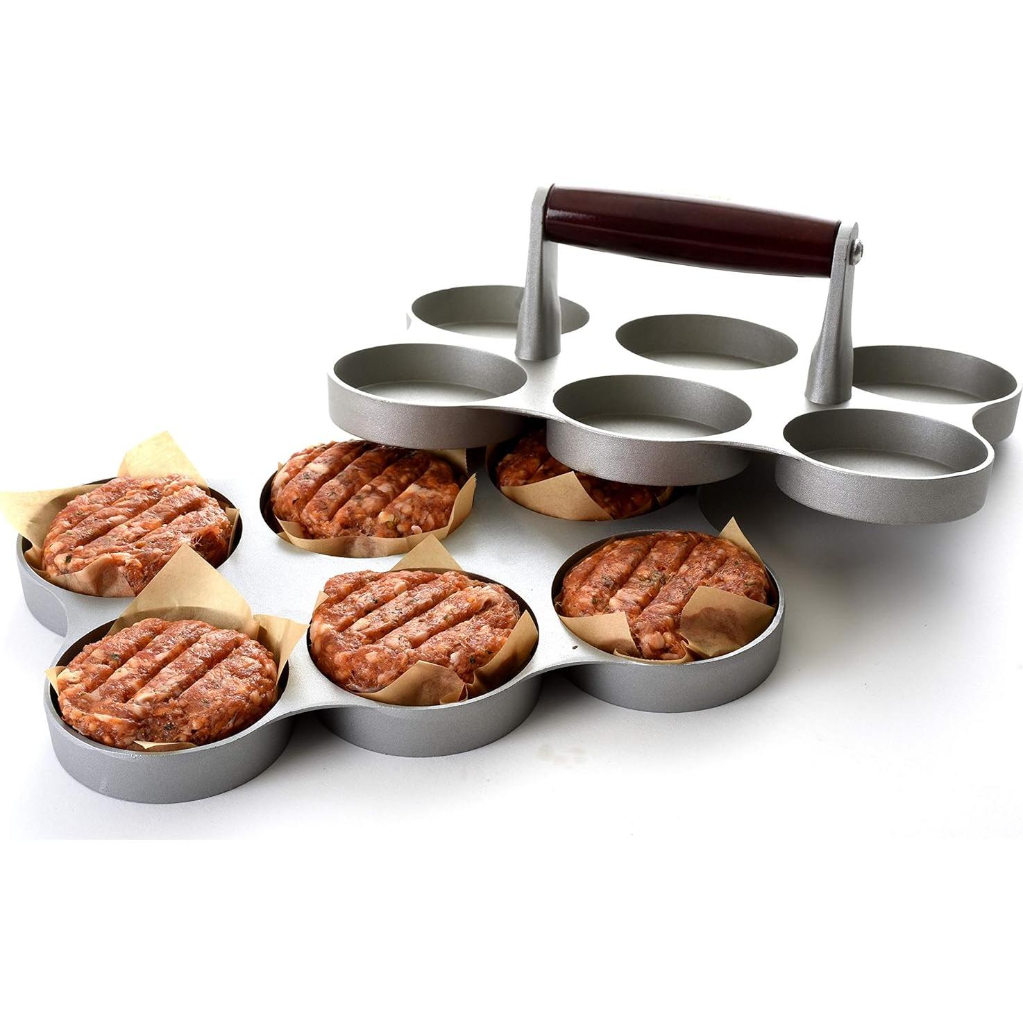 Prensa para Hamburguesas Mini Norpro 6 Piezas Aluminio