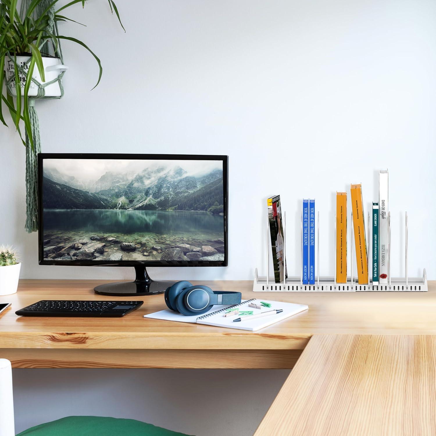 Organizador de Sartenes Ajustable Simple Houseware, 10 Compartimentos, Blanco