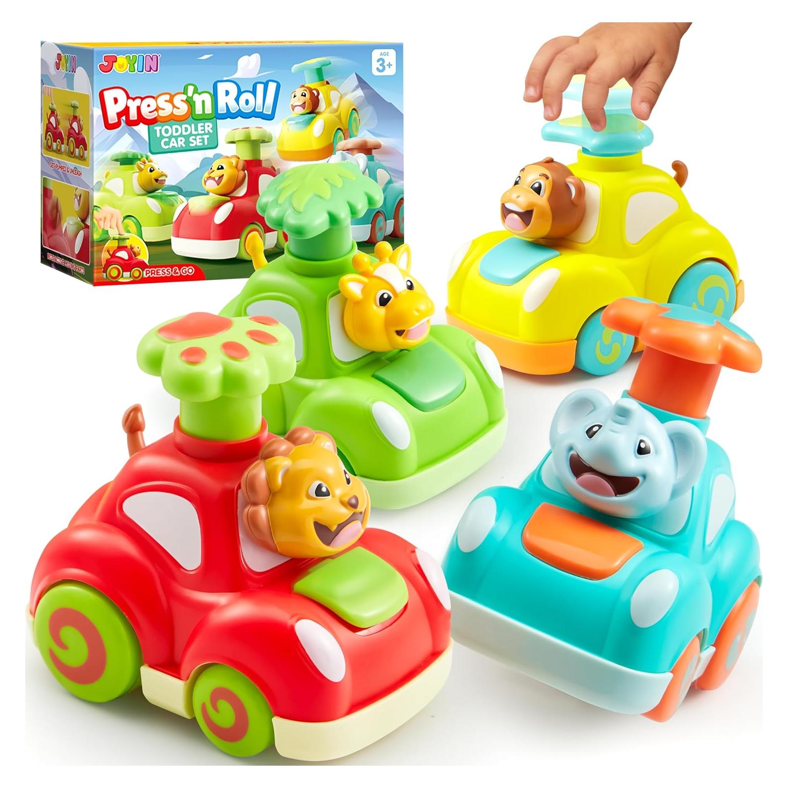 Coches de Juguete Animales Joyin - Elefante, Mono, Jirafa, León