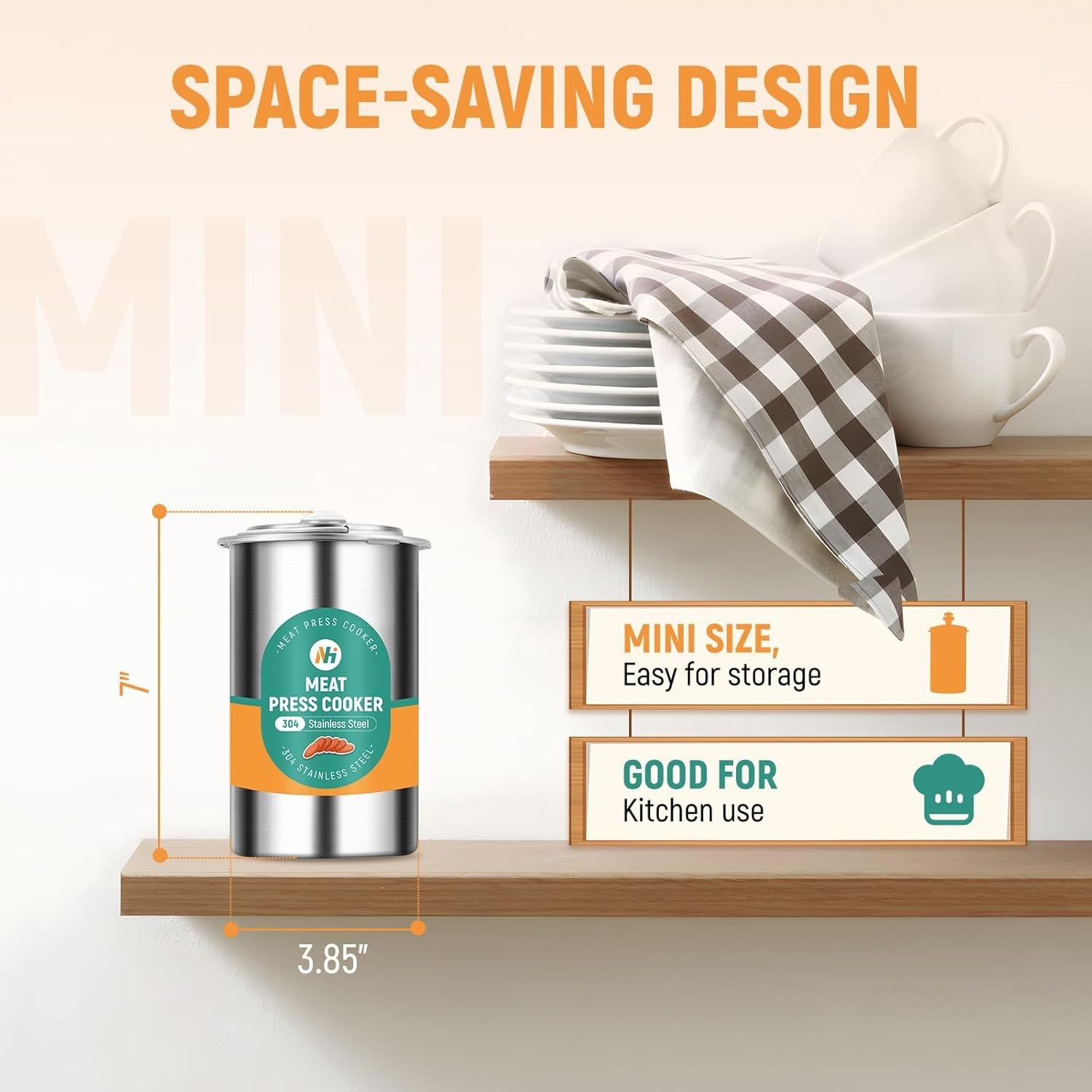 Herramienta de Prensa de Carne Newhai con Termómetro 1,13 kg