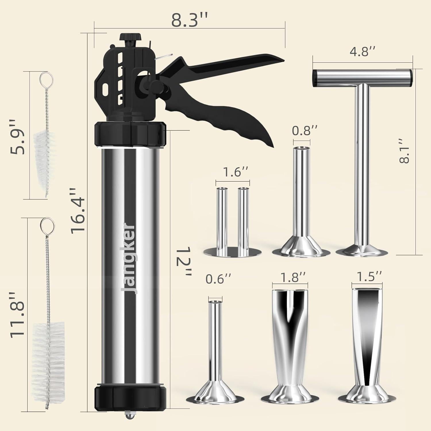 Pistola de Carne Jangker de Acero Inoxidable 1.47 kg