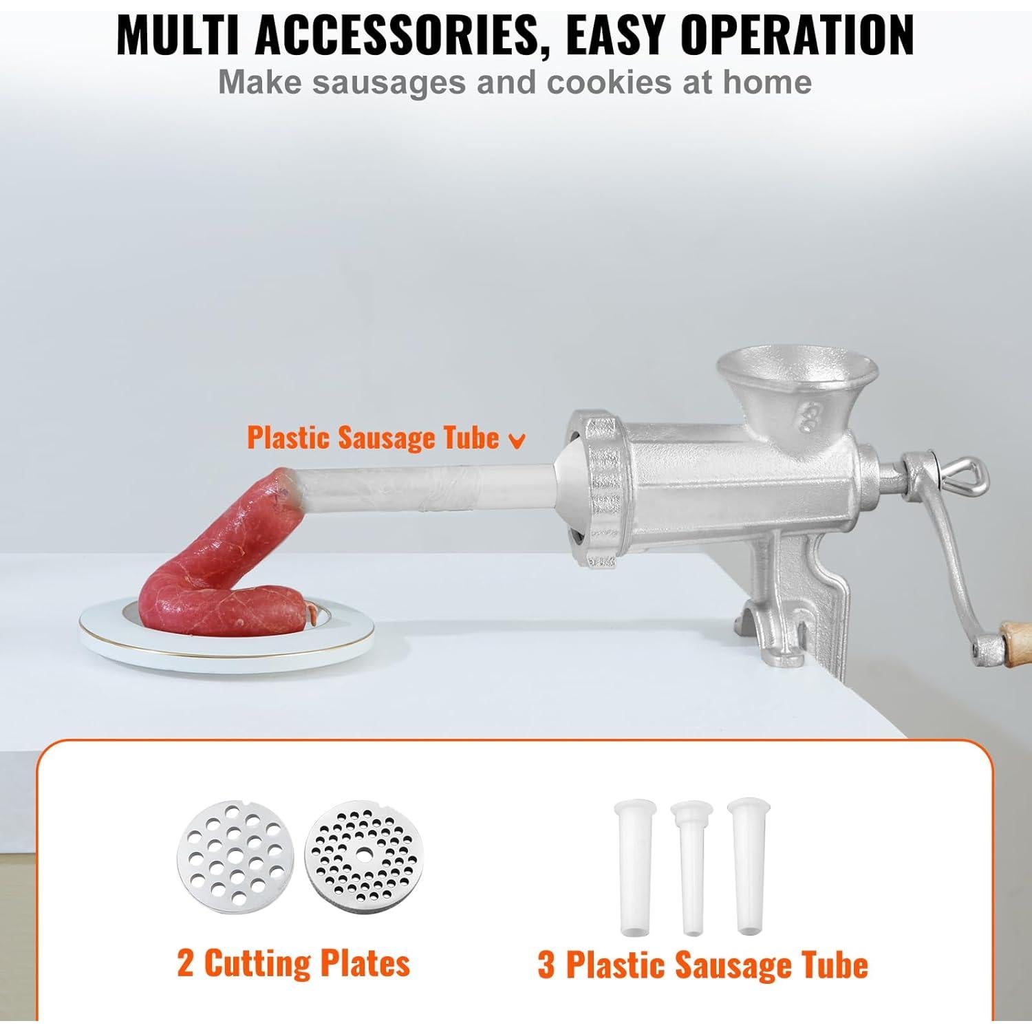 Molinillo de Carne Manual VEVOR #8 Hierro Fundido 2.54 kg