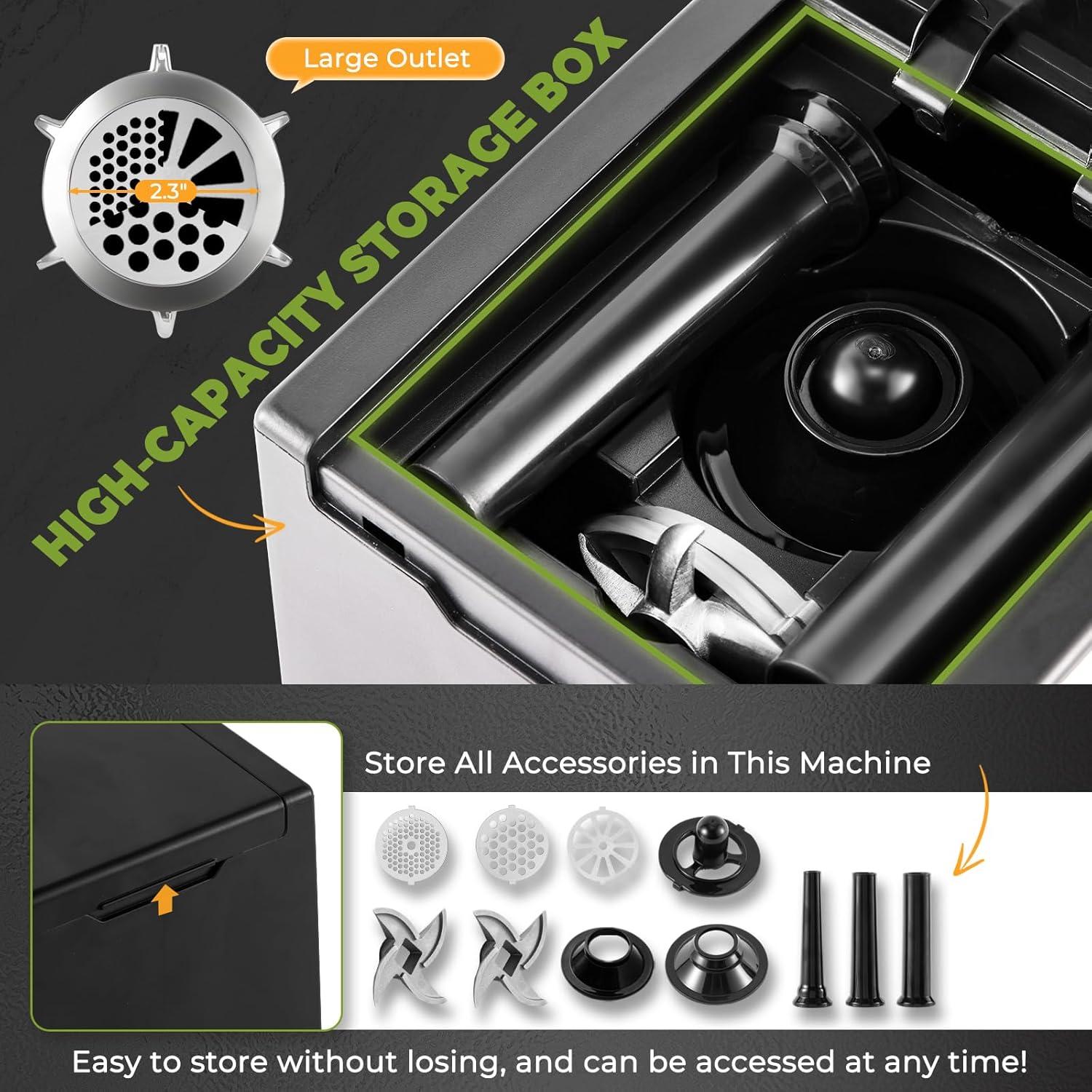 Picadora de Carne Eléctrica Flyseago 3200W 3.6kg/min Comercial